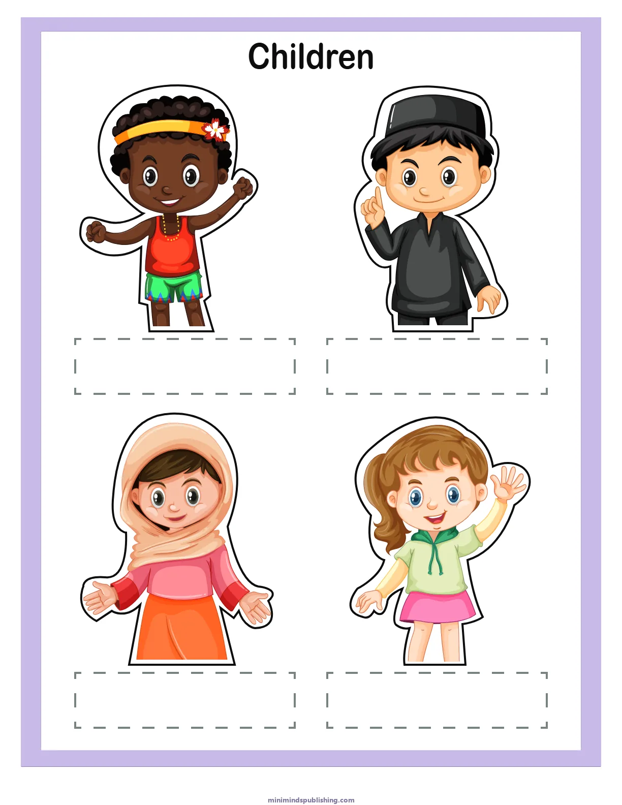 Finger Puppets 13 — free printable finger puppets activity sheet for ages 3-7