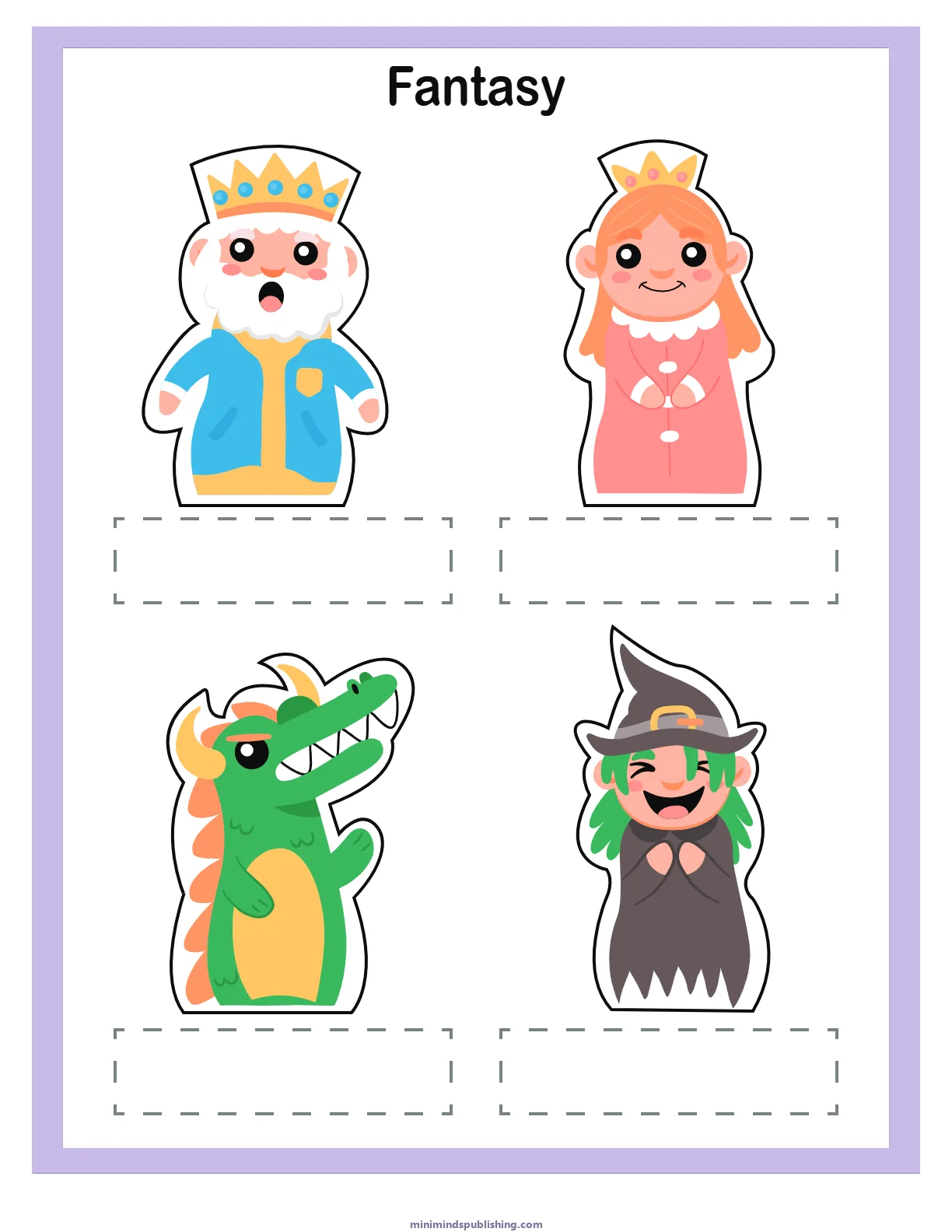Finger Puppets 16 — free printable finger puppets activity sheet for ages 3-7