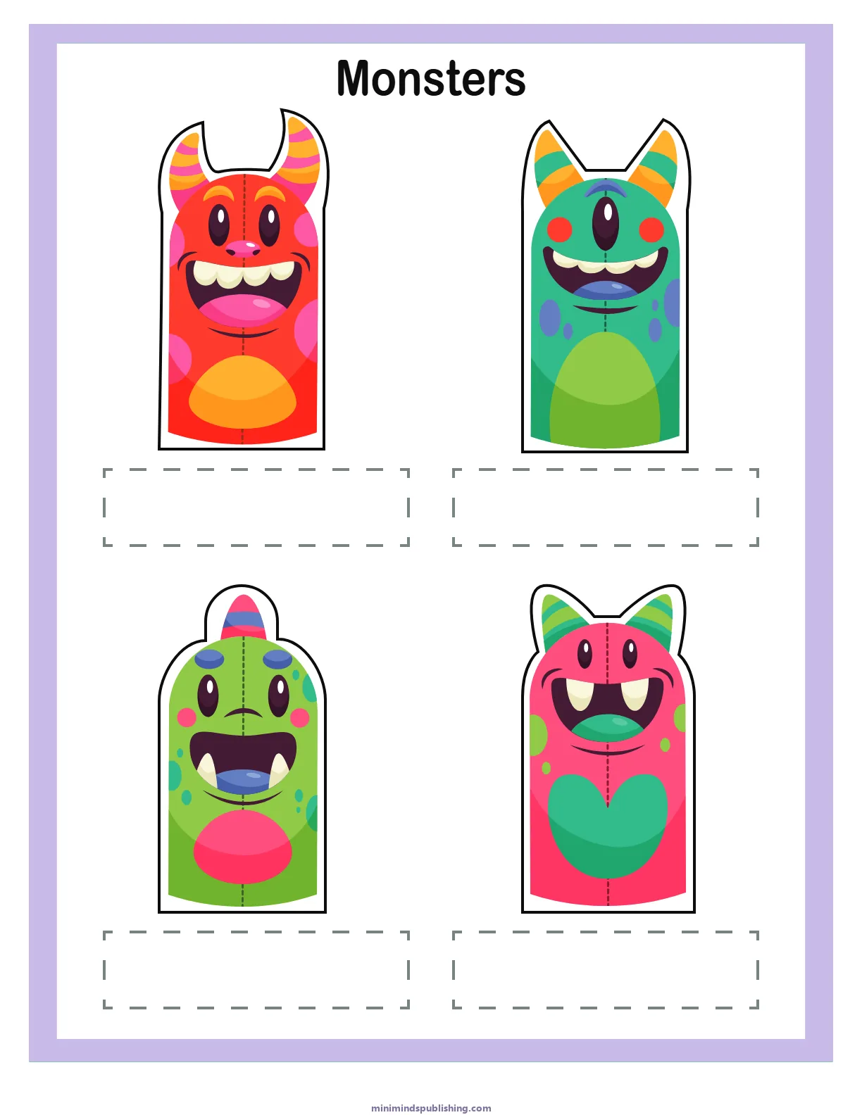 Finger Puppets 23 — free printable finger puppets activity sheet for ages 3-7