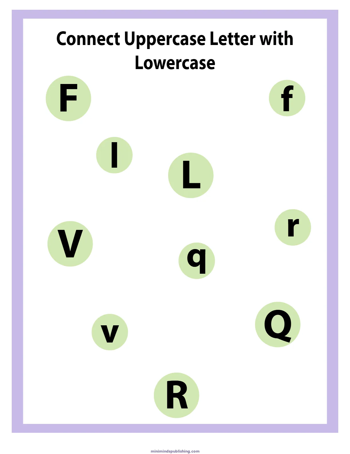 Match Letters 25 — free printable match letters activity sheet for ages 5-7