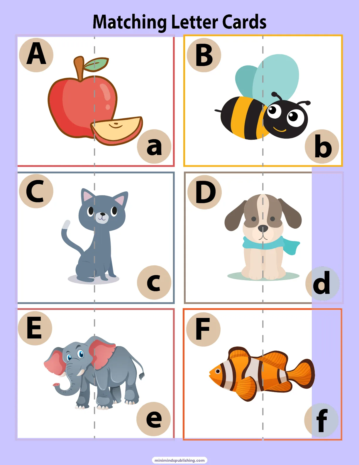 Match Letters 31 — free printable match letters activity sheet for ages 5-7