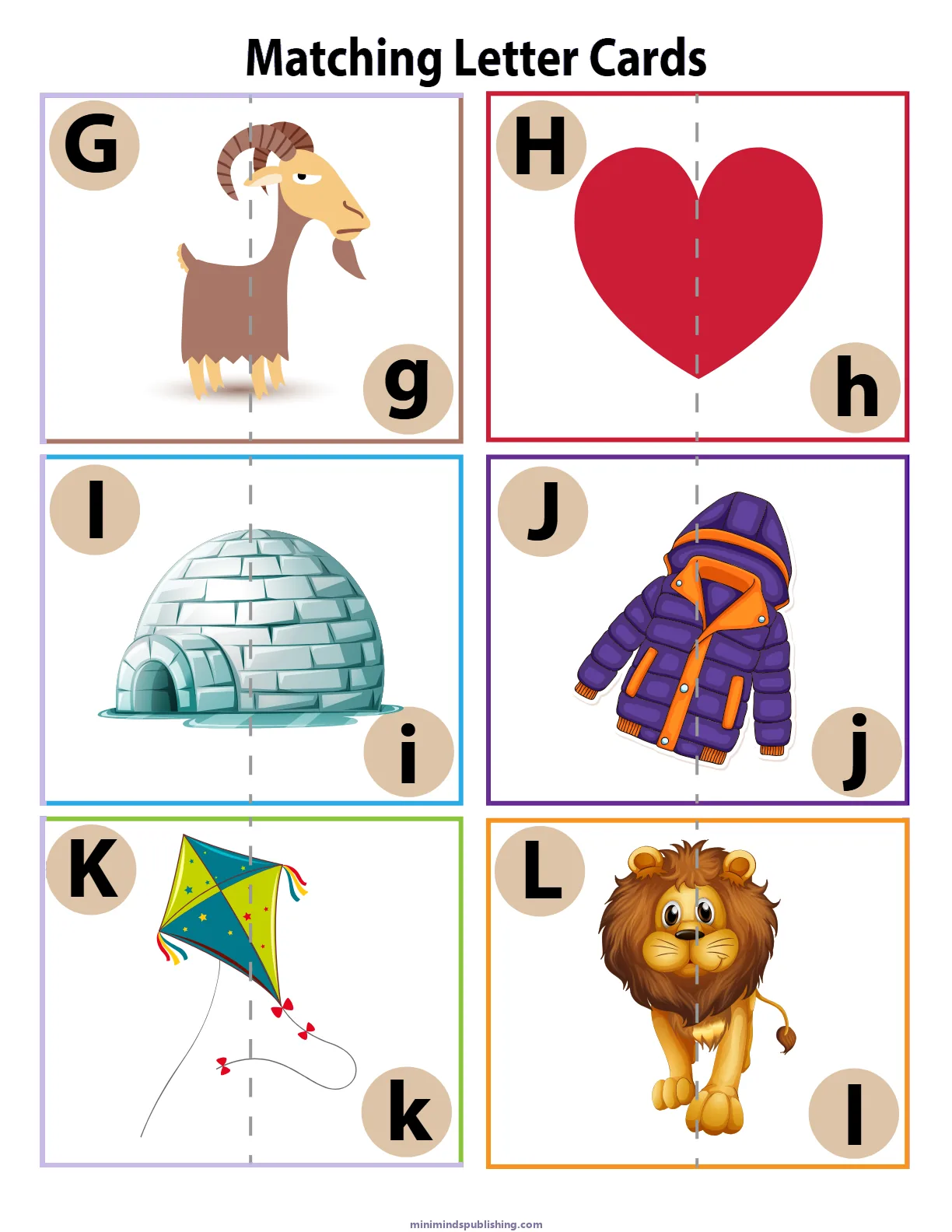 Match Letters 32 — free printable match letters activity sheet for ages 5-7