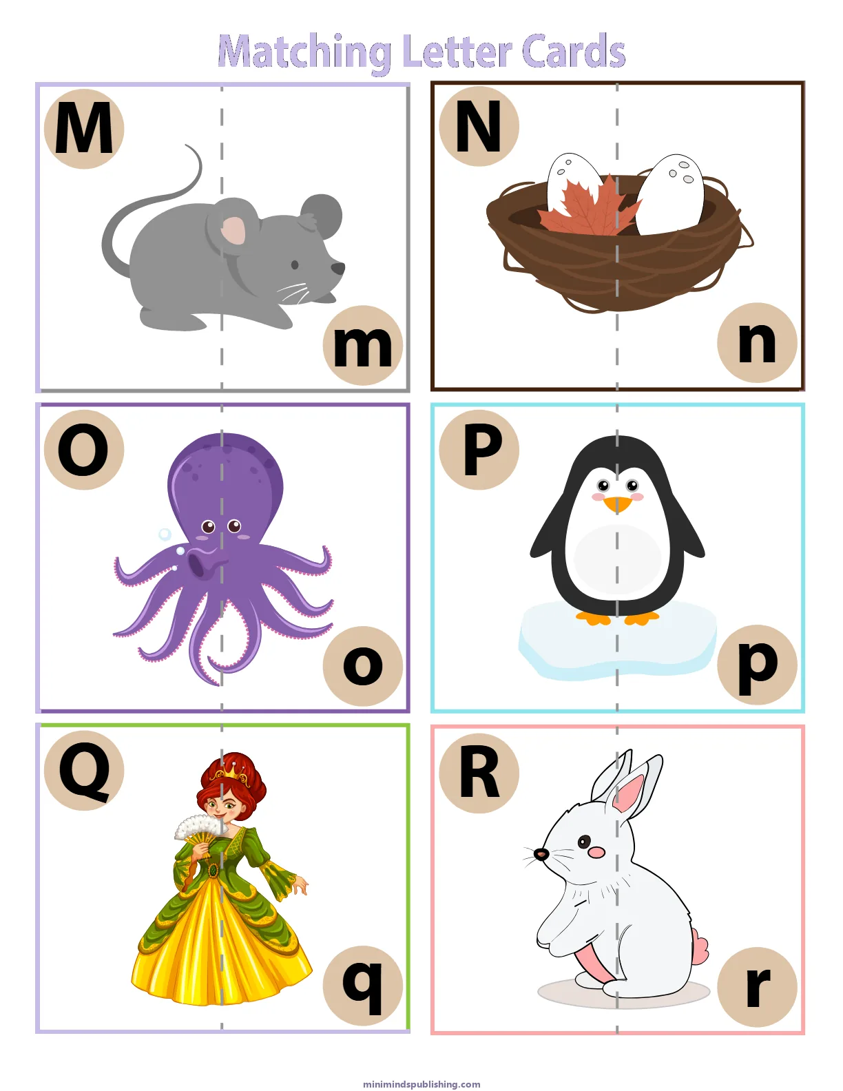 Match Letters 33 — free printable match letters activity sheet for ages 5-7