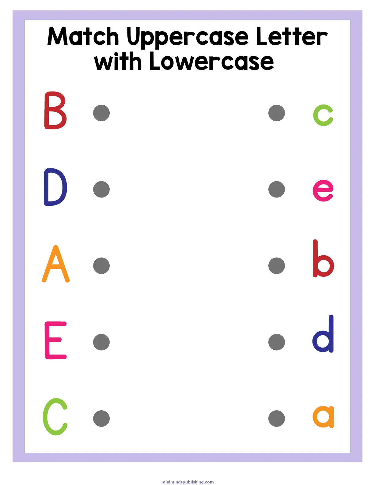 Matching Worksheets 2 — free printable matching worksheets activity sheet for ages 5-6