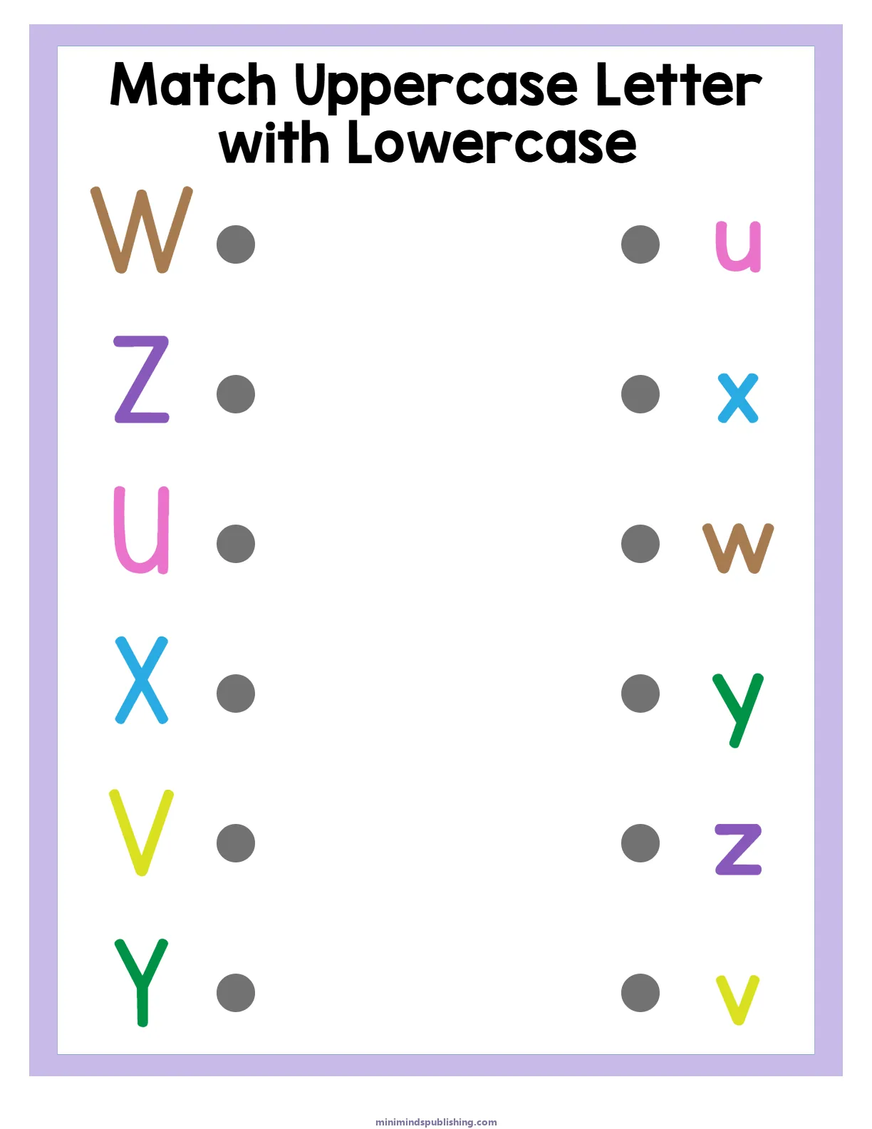 Matching Worksheets 6 — free printable matching worksheets activity sheet for ages 5-6