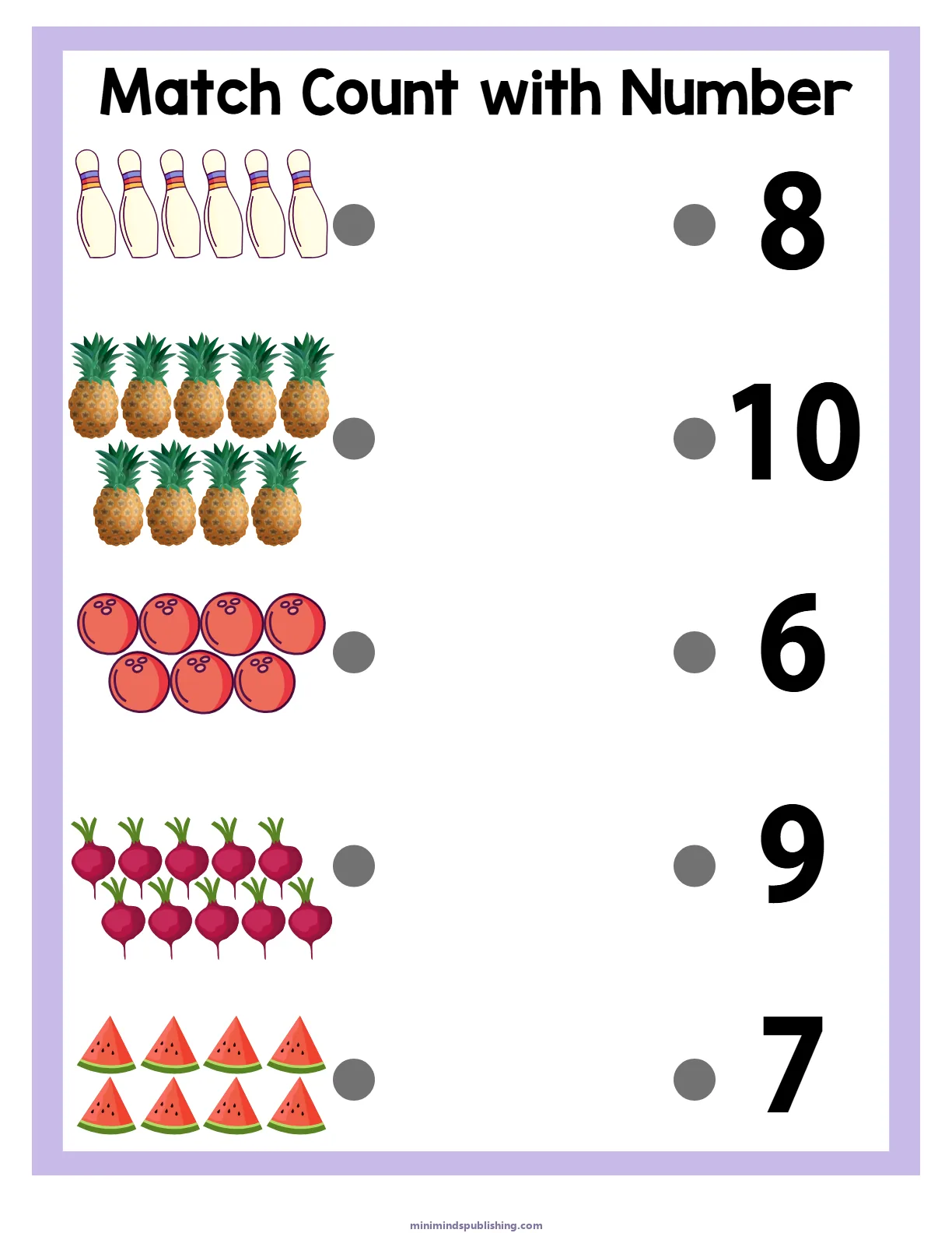 Matching Worksheets 15 — free printable matching worksheets activity sheet for ages 5-6