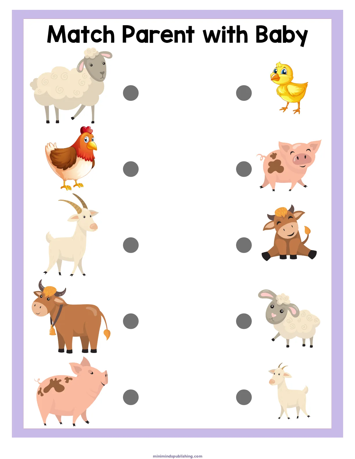 Matching Worksheets 30 — free printable matching worksheets activity sheet for ages 5-6