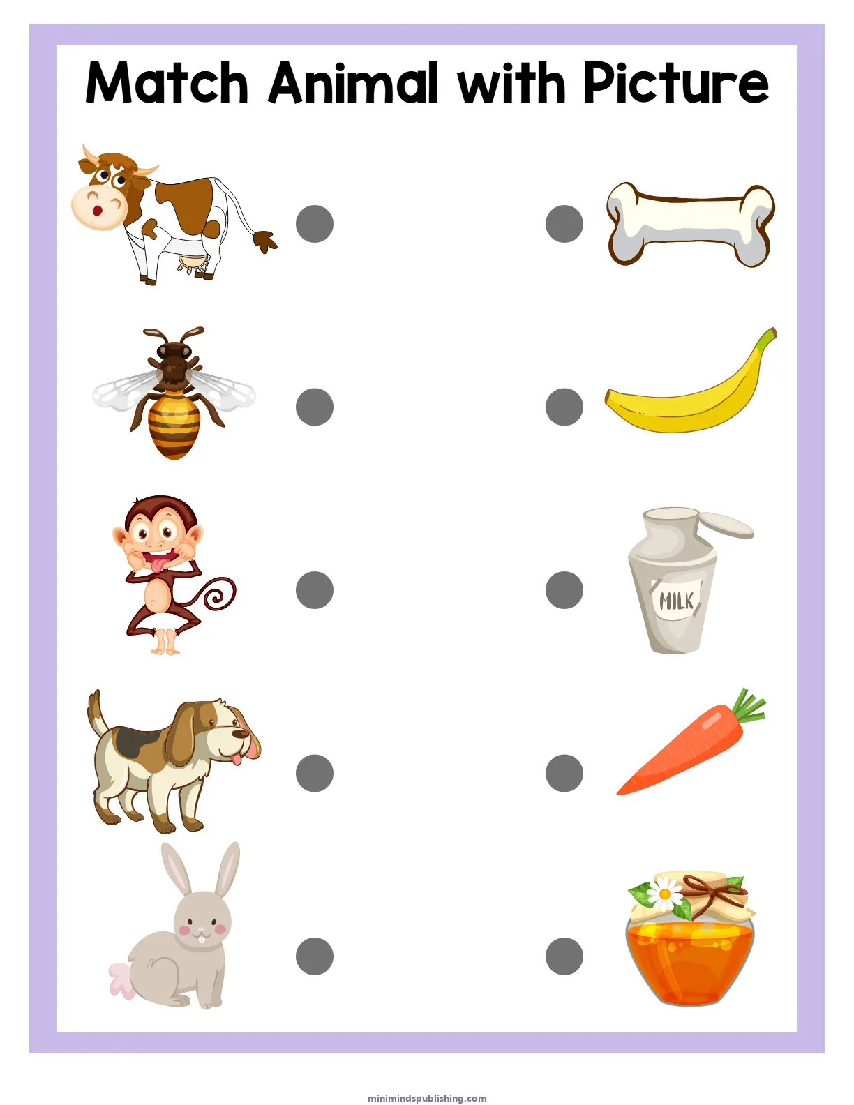 Matching Worksheets 33 — free printable matching worksheets activity sheet for ages 5-6