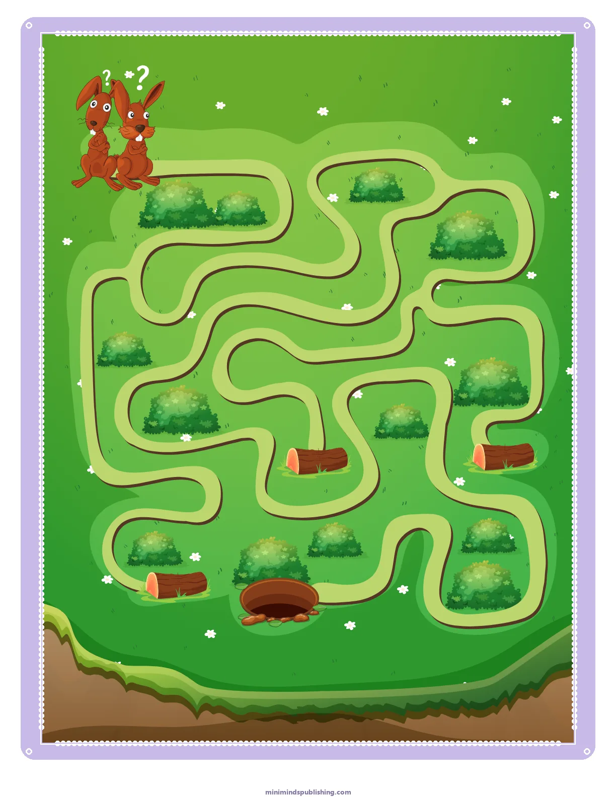Mazes 4 — free printable mazes activity sheet for ages 3-6