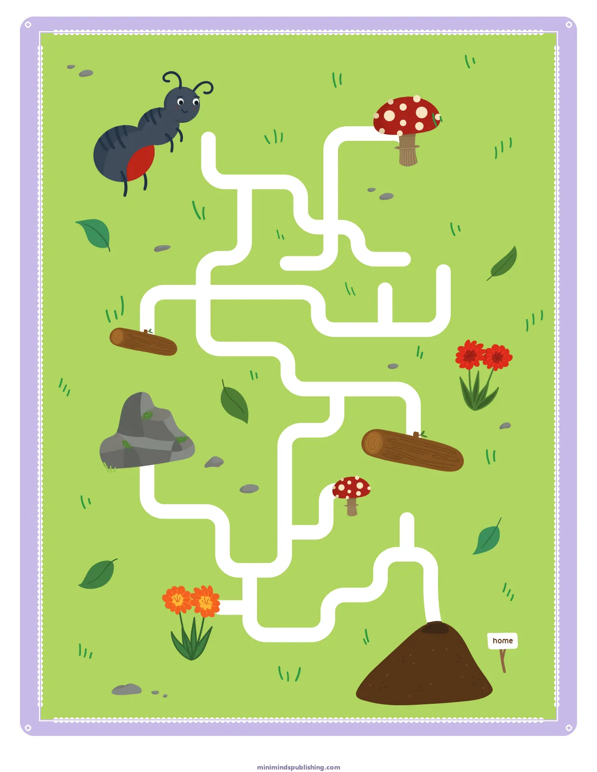 Mazes 7 — free printable mazes activity sheet for ages 3-6