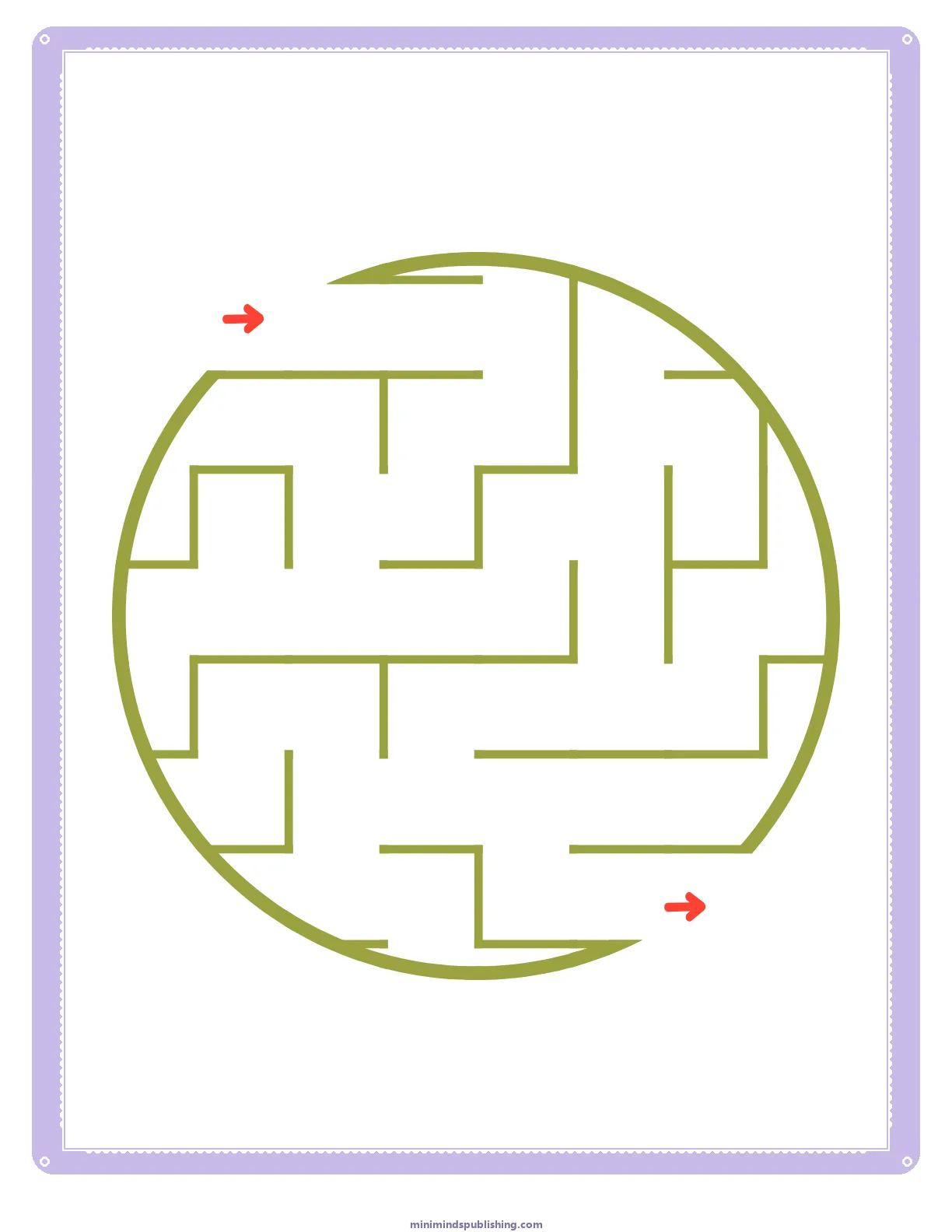Mazes 12 — free printable mazes activity sheet for ages 3-6