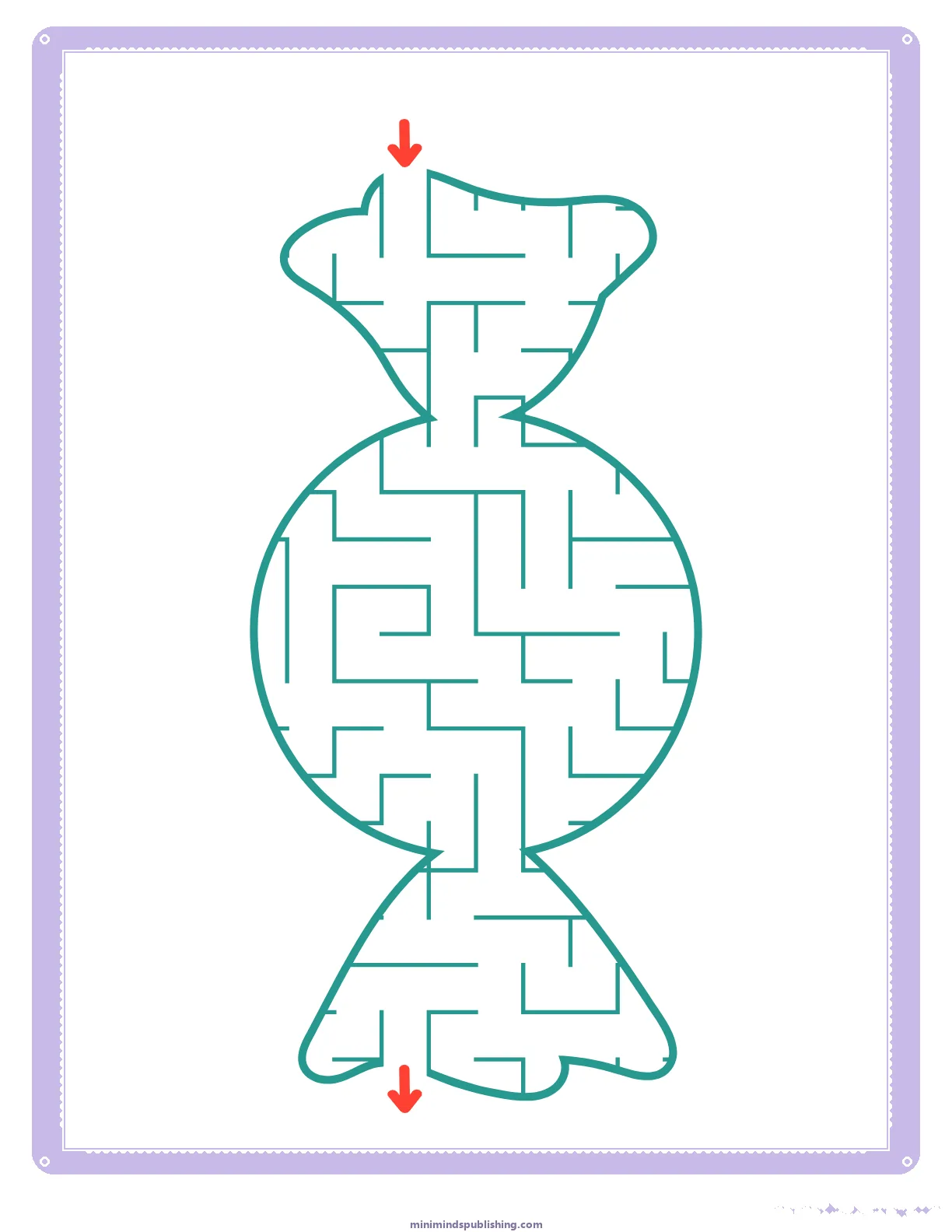 Mazes 18 — free printable mazes activity sheet for ages 3-6