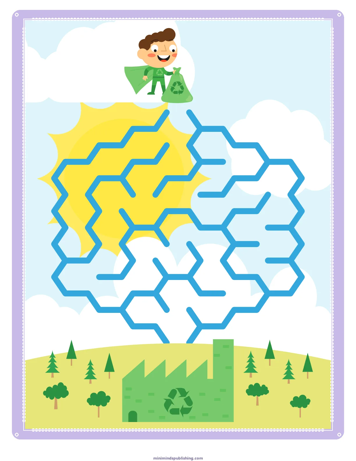 Mazes 30 — free printable mazes activity sheet for ages 3-6