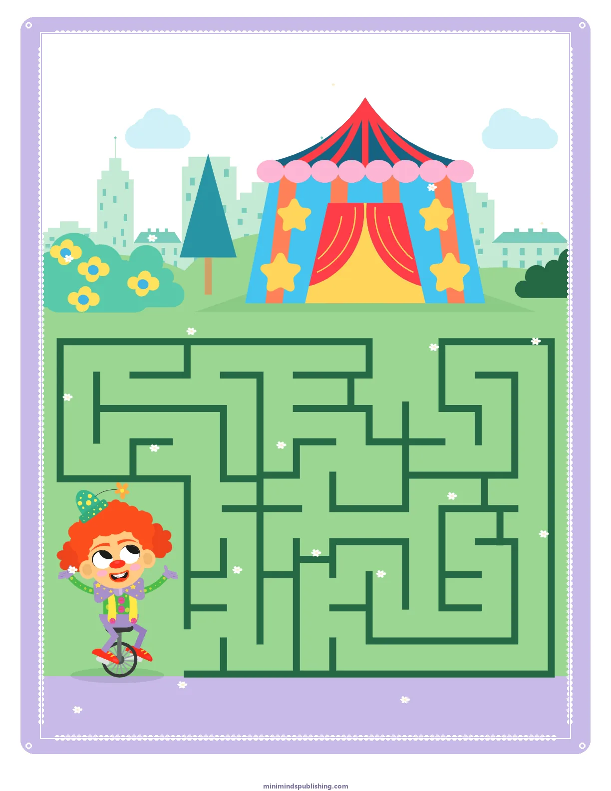Mazes 33 — free printable mazes activity sheet for ages 3-6