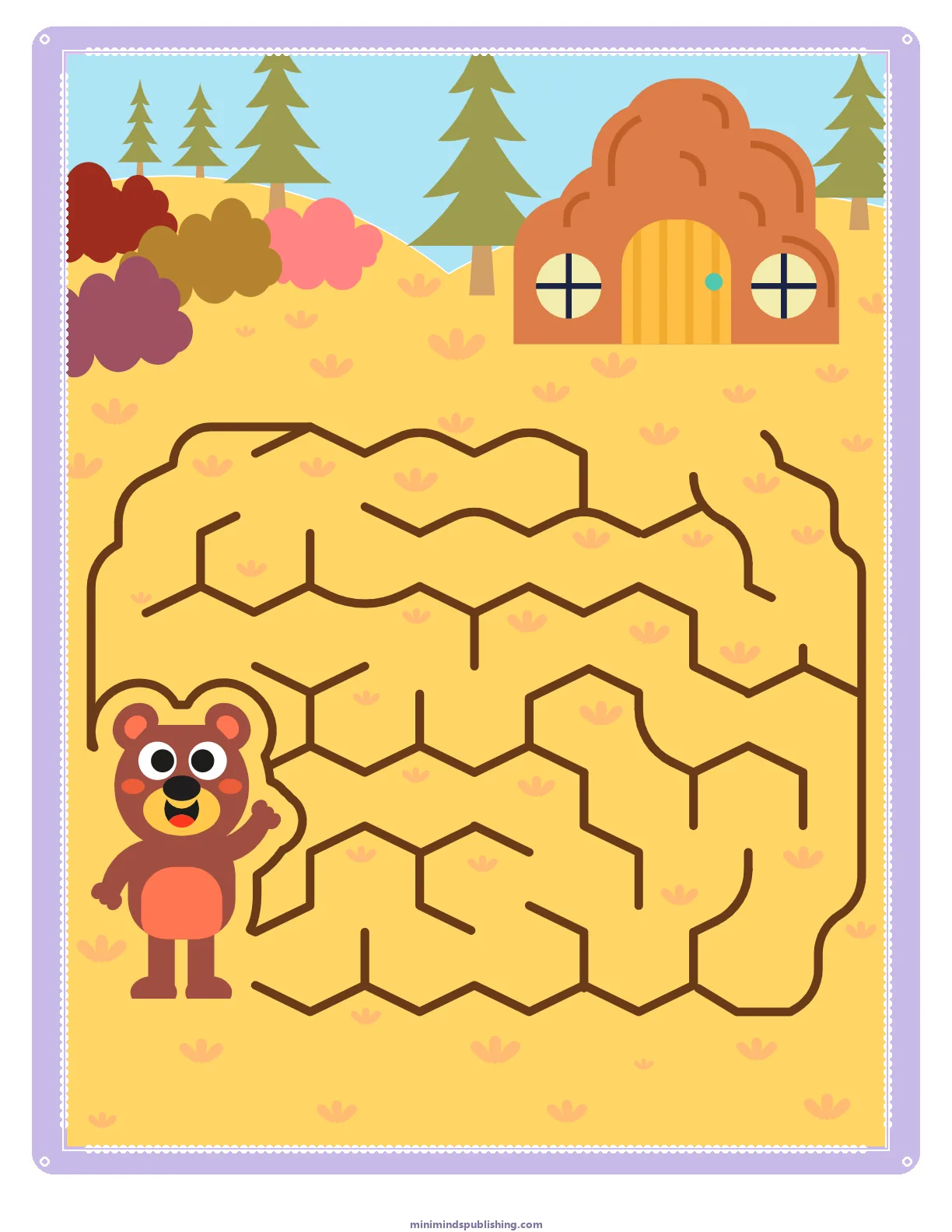 Mazes 37 — free printable mazes activity sheet for ages 3-6