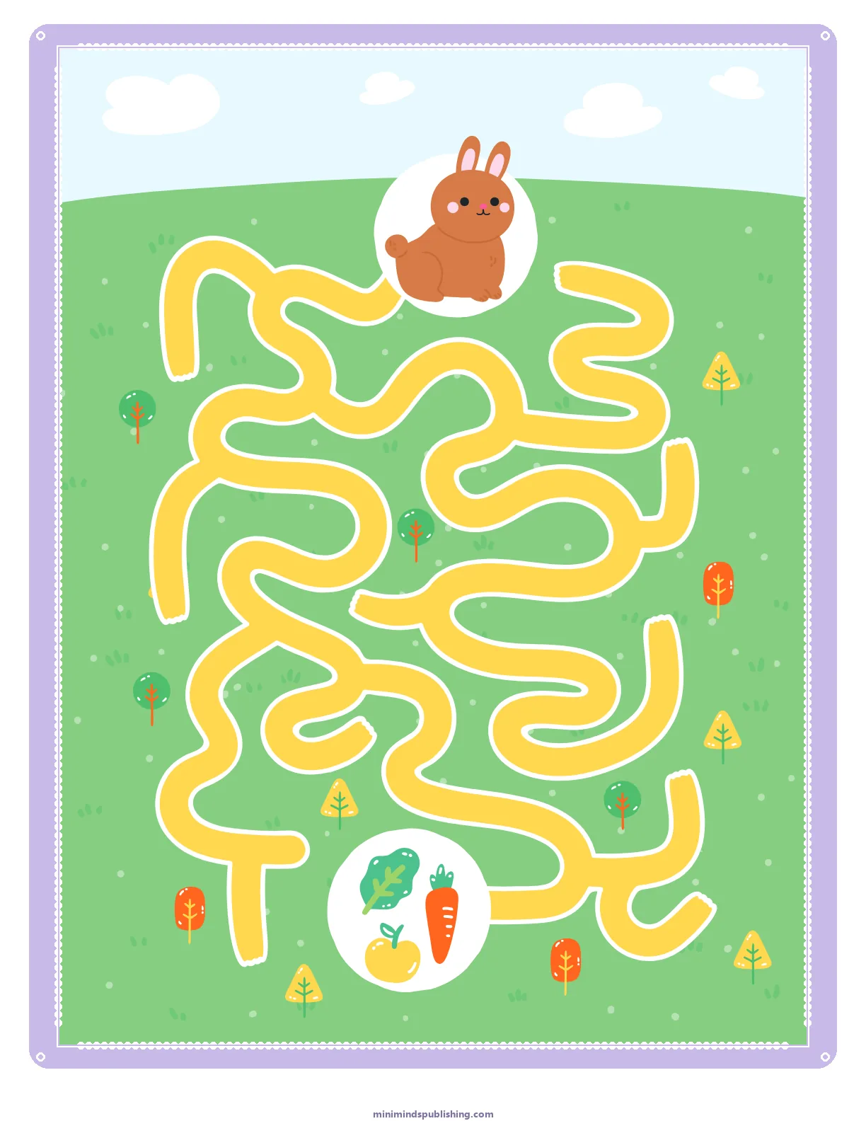 Mazes 38 — free printable mazes activity sheet for ages 3-6