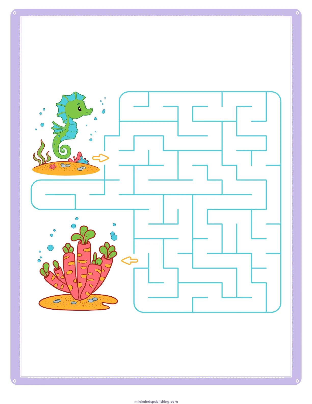 Mazes 43 — free printable mazes activity sheet for ages 3-6