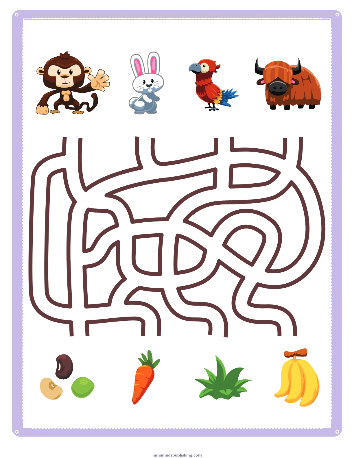 Mazes 48 — free printable mazes activity sheet for ages 3-6