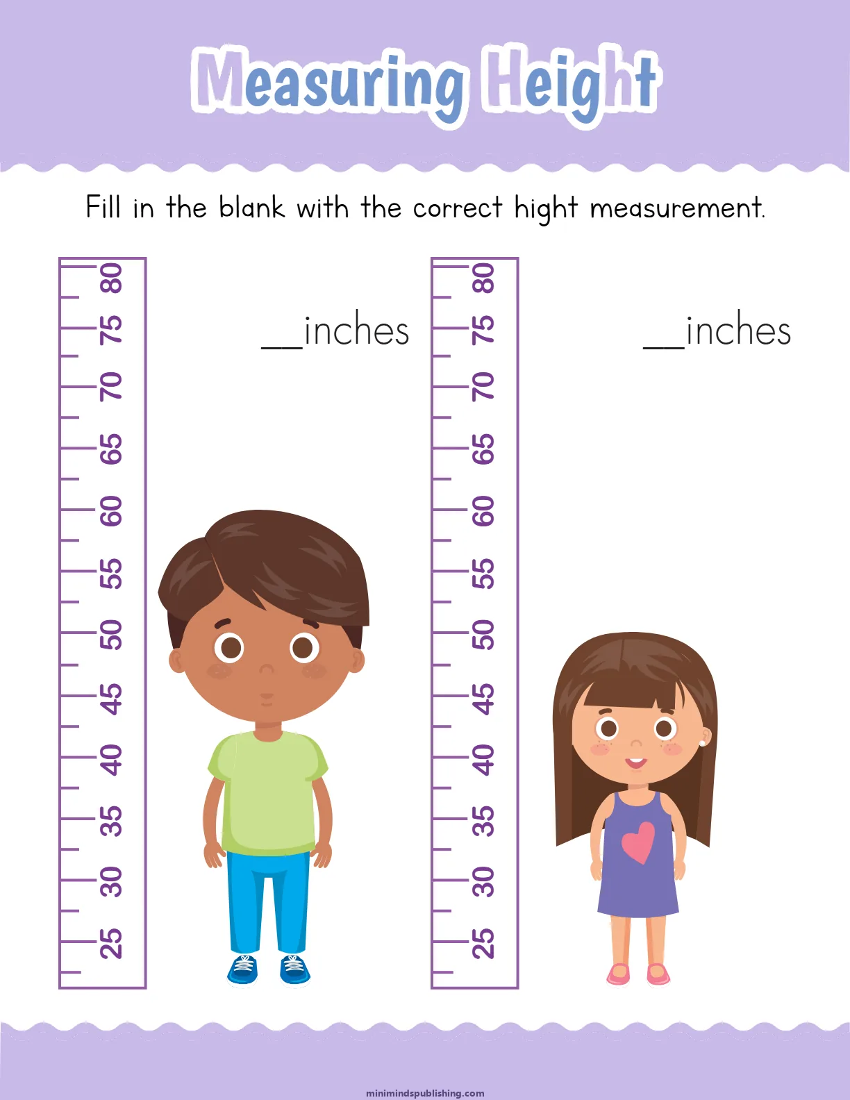 Measuring Things 6 — free printable measuring things activity sheet for ages 4-7