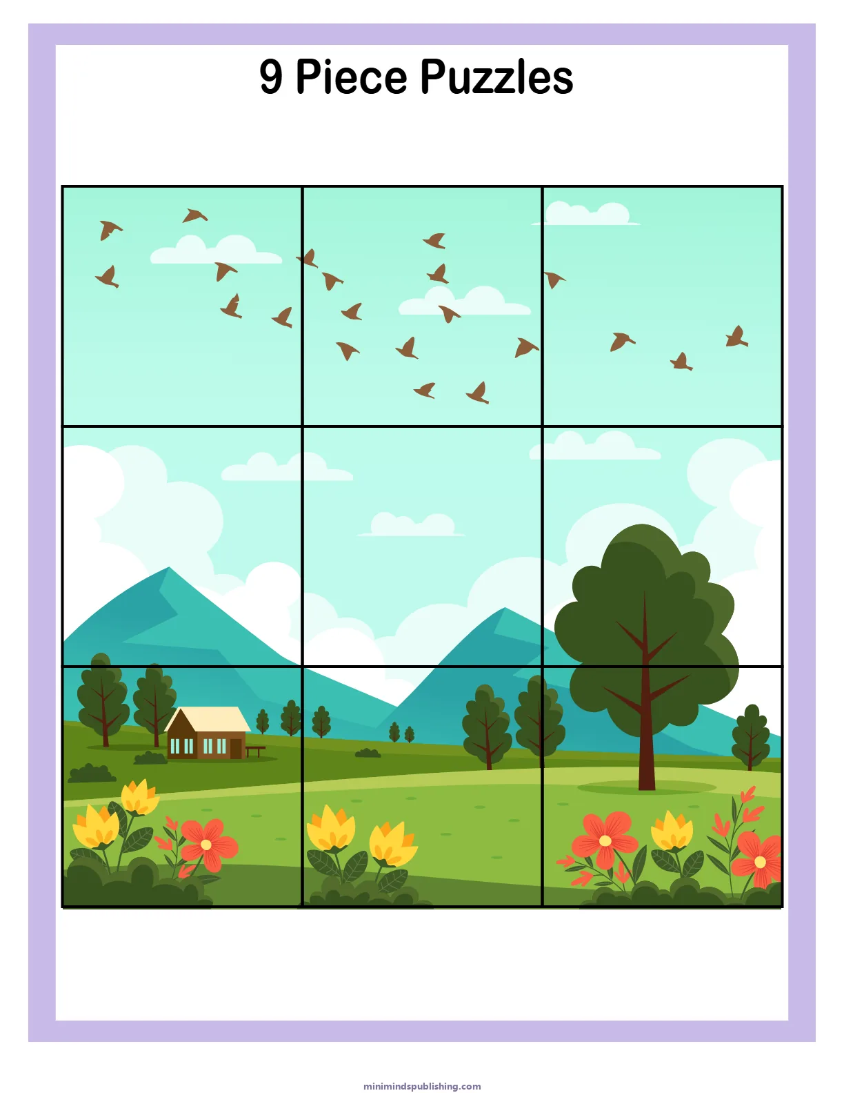 Puzzles and Mazes 12 — free printable puzzles and mazes activity sheet for ages 3-6