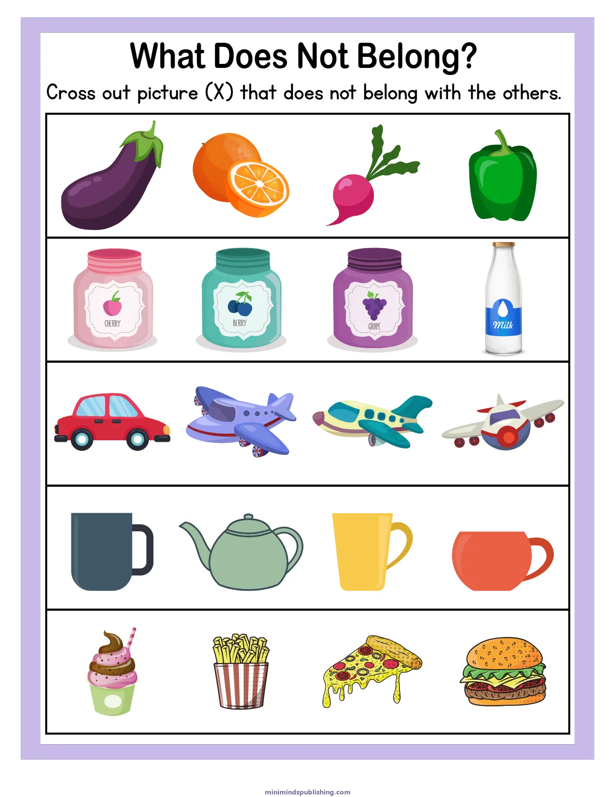 Puzzles and Mazes 15 — free printable puzzles and mazes activity sheet for ages 3-6