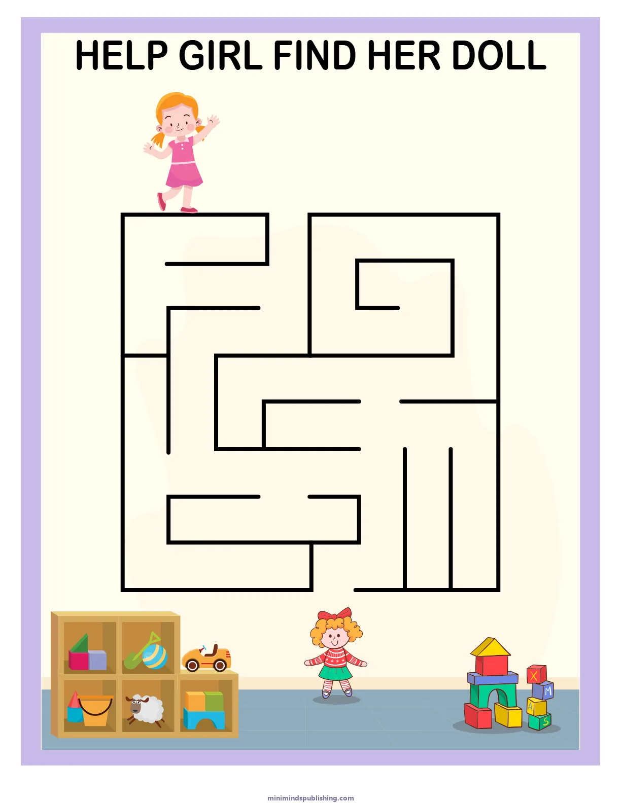 Puzzles and Mazes 34 — free printable puzzles and mazes activity sheet for ages 3-6