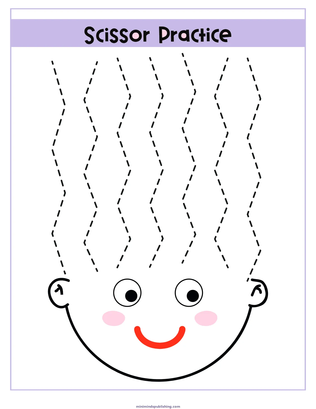Scissor Activities 22 — free printable scissor activities activity sheet for ages 3-6