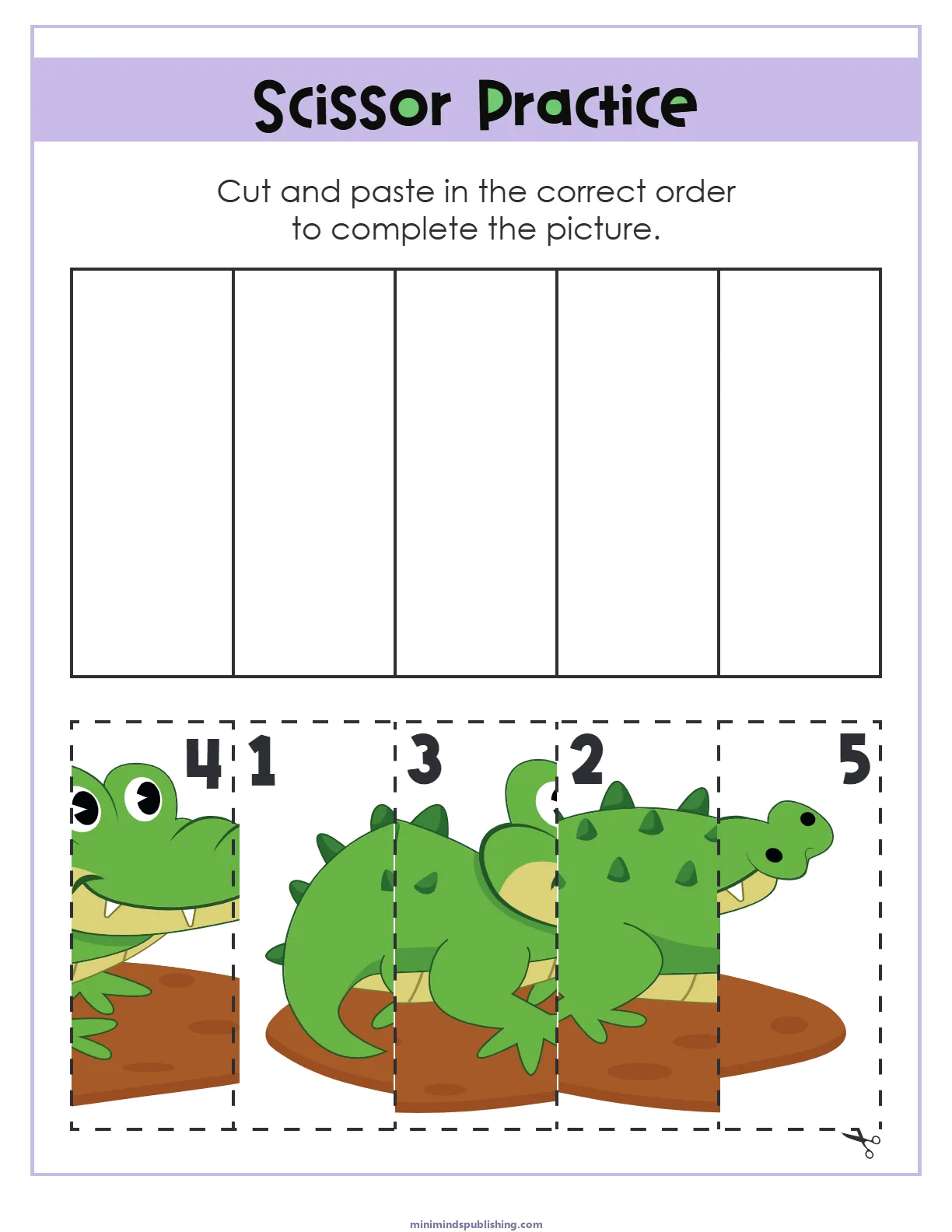 Scissor Activities 48 — free printable scissor activities activity sheet for ages 3-6