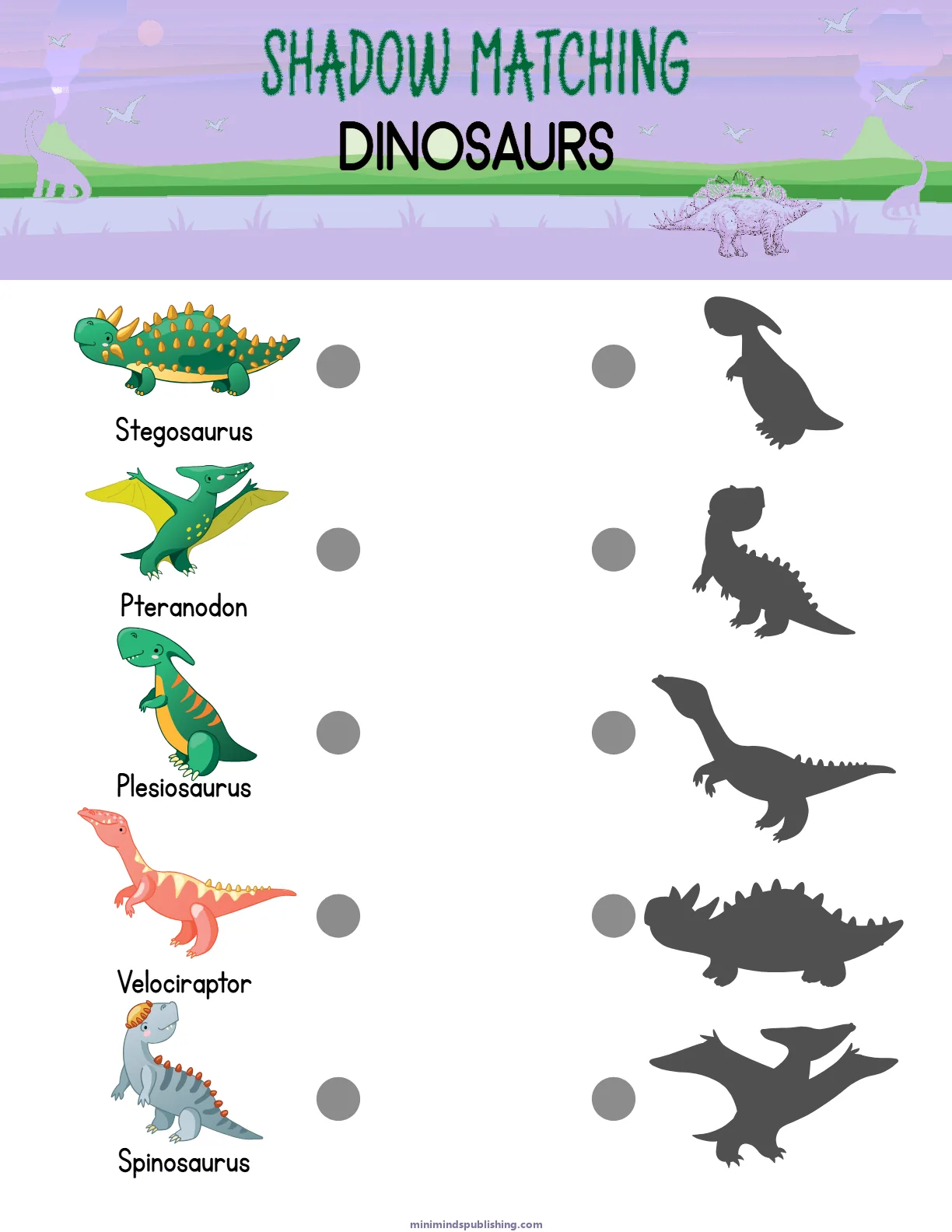 Shadow Matching 11 — free printable shadow matching activity sheet for ages 3-6