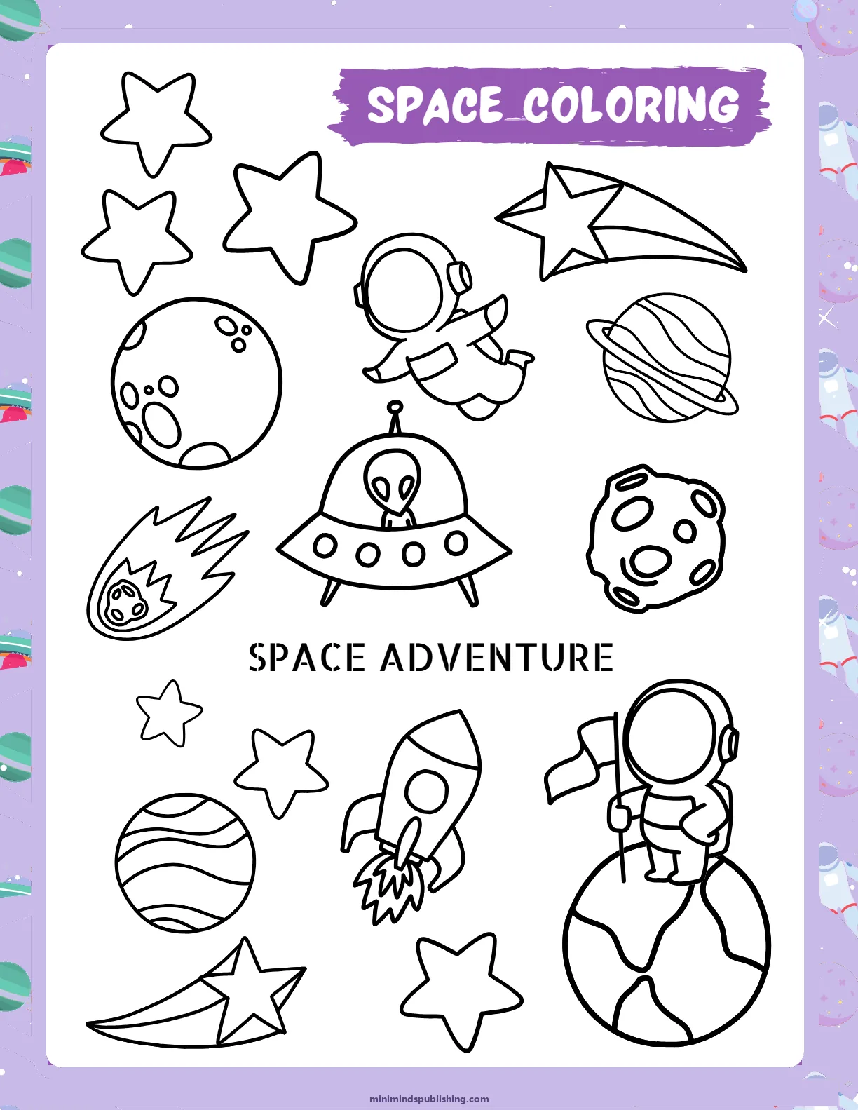 Space Activities 4 — free printable space activities activity sheet for ages 4-7