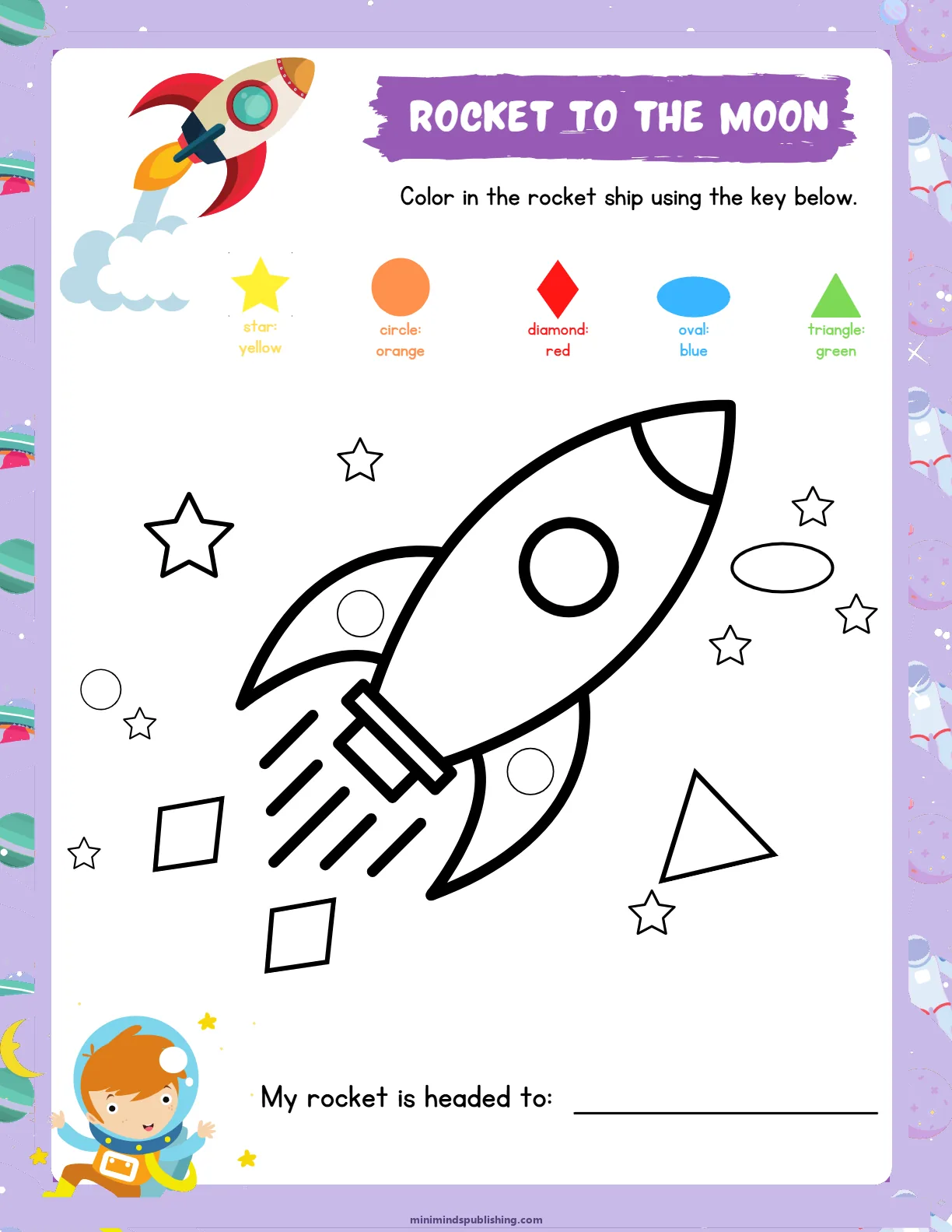 Space Activities 8 — free printable space activities activity sheet for ages 4-7