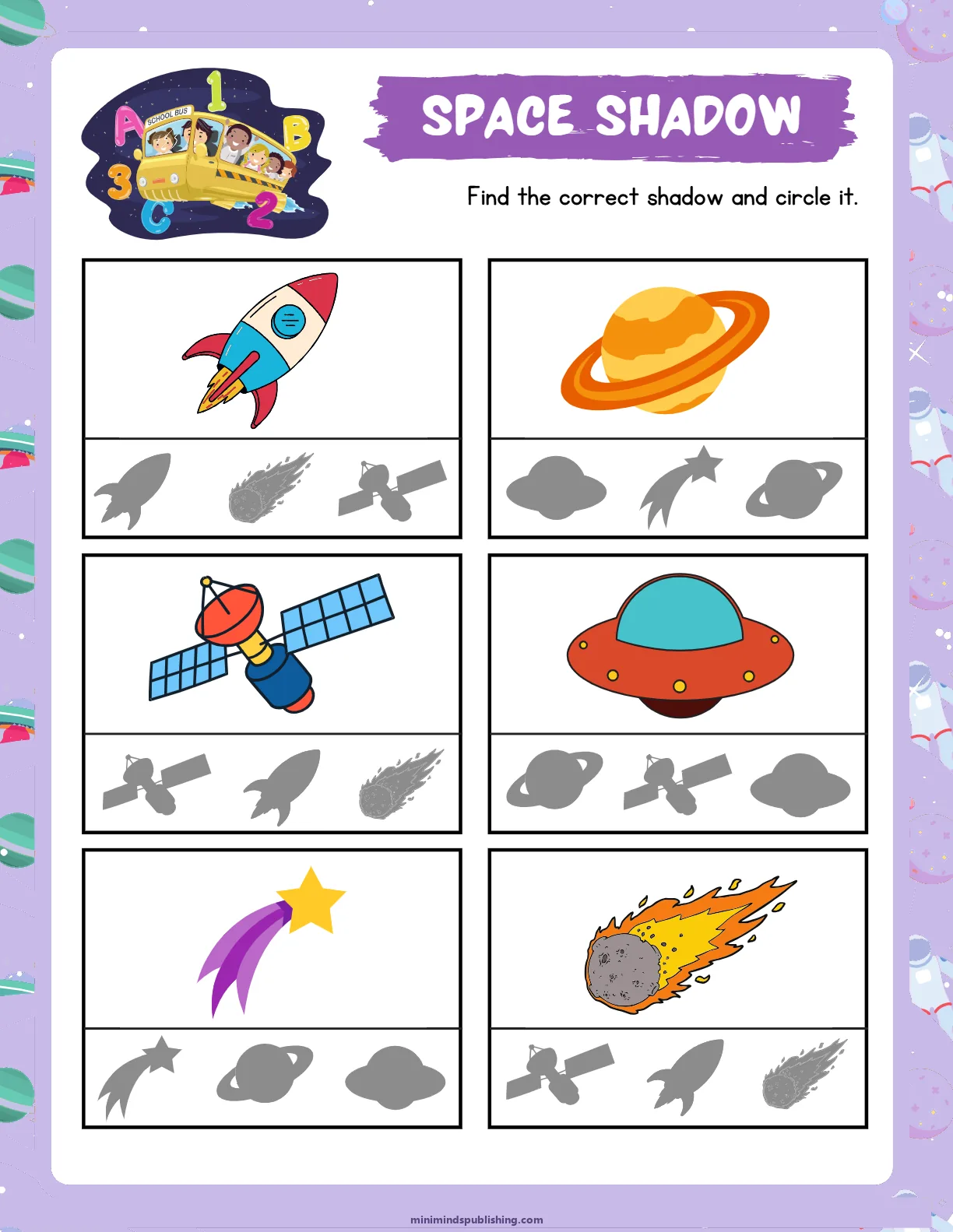 Space Activities 22 — free printable space activities activity sheet for ages 4-7