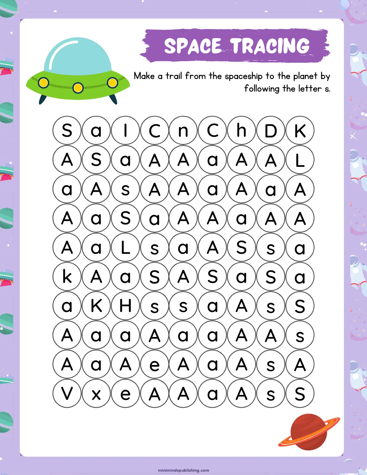 Space Activities 29 — free printable space activities activity sheet for ages 4-7