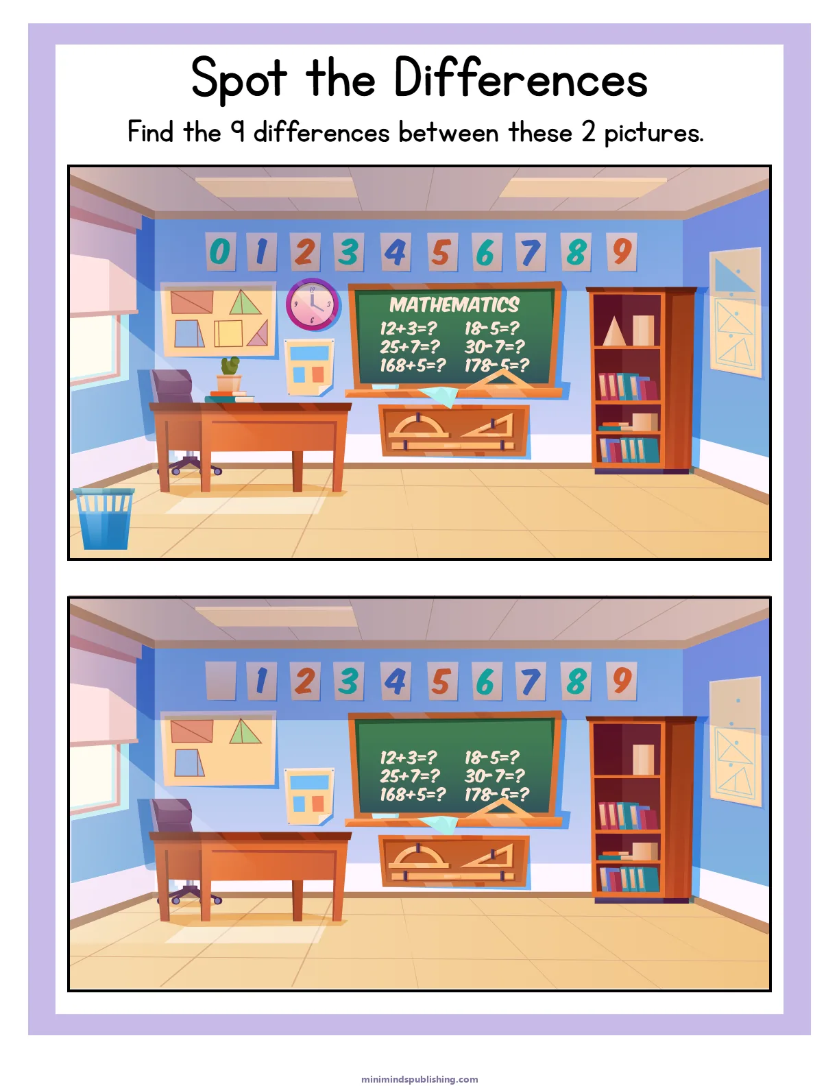 Spot the Differences 17 โ free printable spot the differences activity sheet for ages 3-6