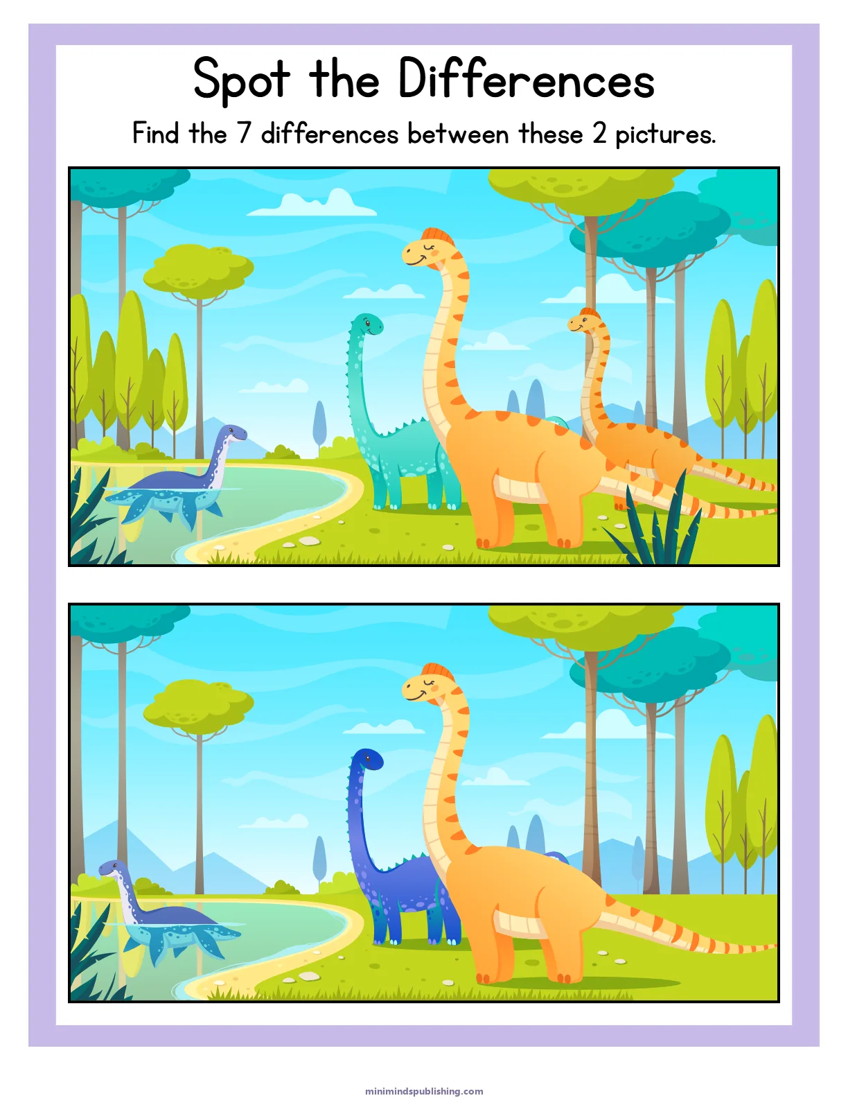 Spot the Differences 19 โ free printable spot the differences activity sheet for ages 3-6