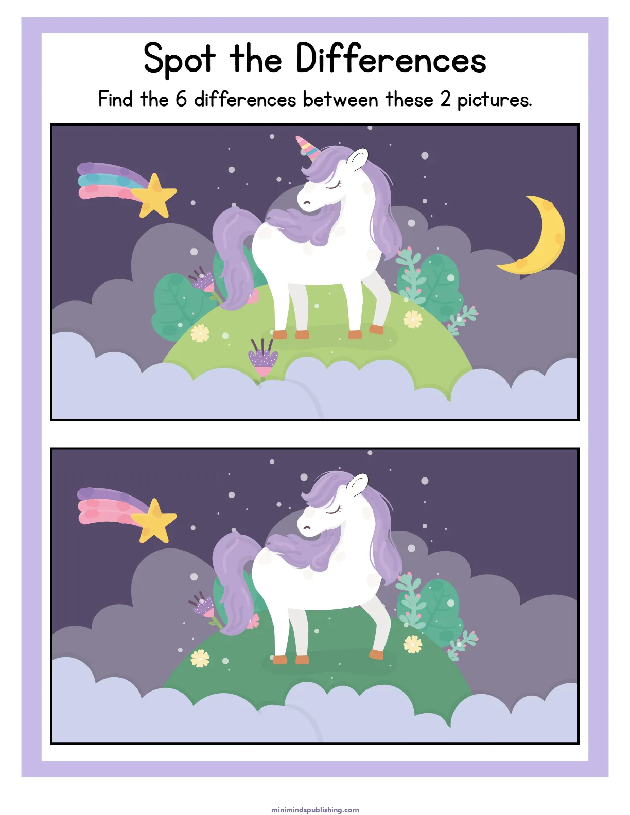 Spot the Differences 21 โ free printable spot the differences activity sheet for ages 3-6