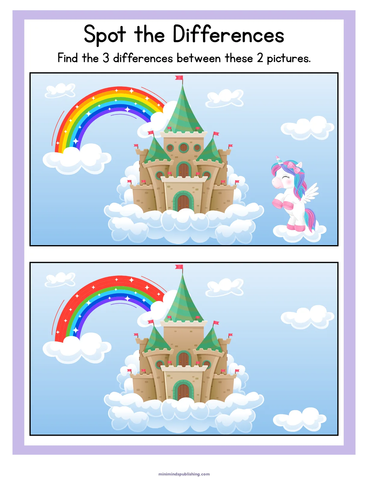 Spot the Differences 22 โ free printable spot the differences activity sheet for ages 3-6