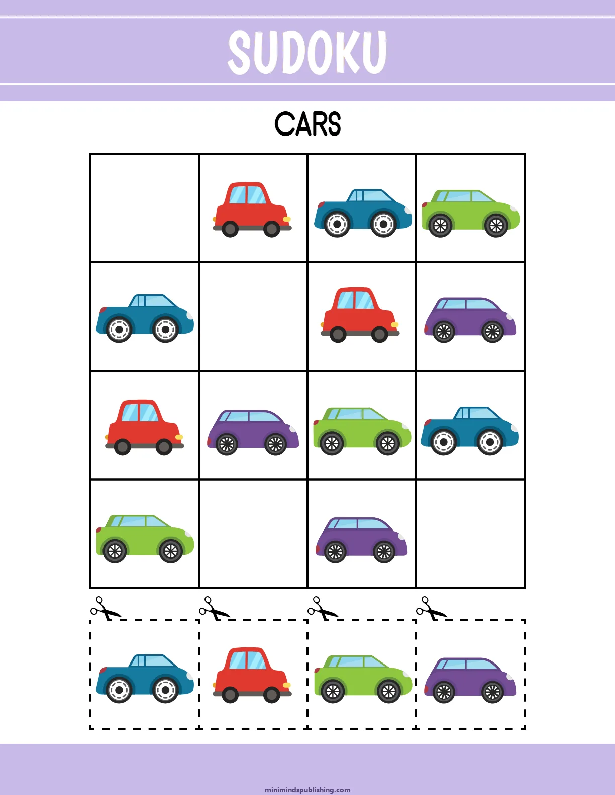 Sudoku 13 — free printable sudoku activity sheet for ages 3-6