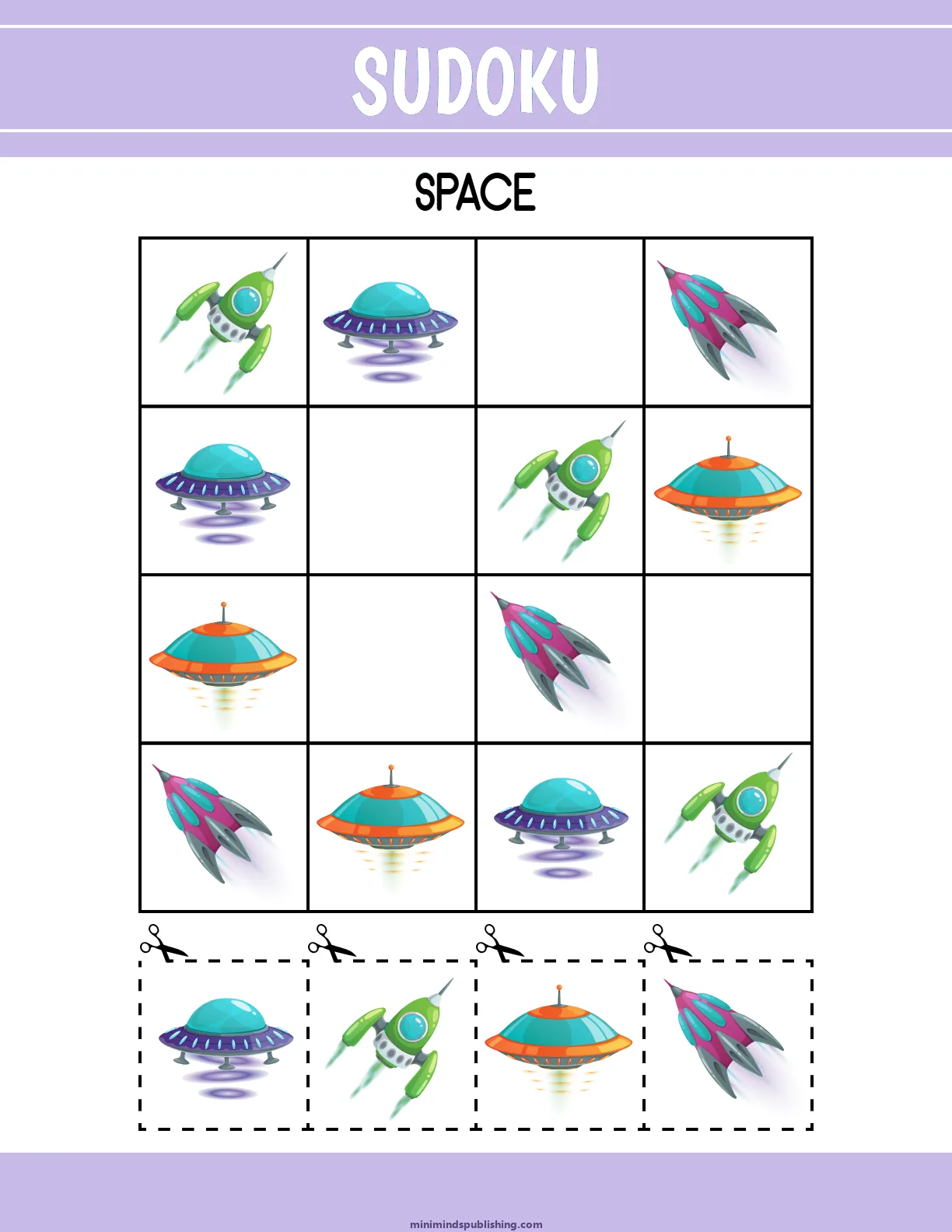 Sudoku 19 — free printable sudoku activity sheet for ages 3-6