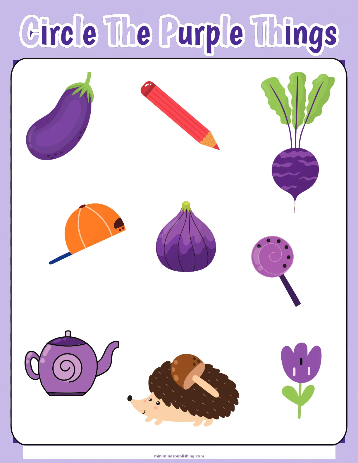 Trace and Color 16 — free printable trace and color activity sheet for ages 4-7