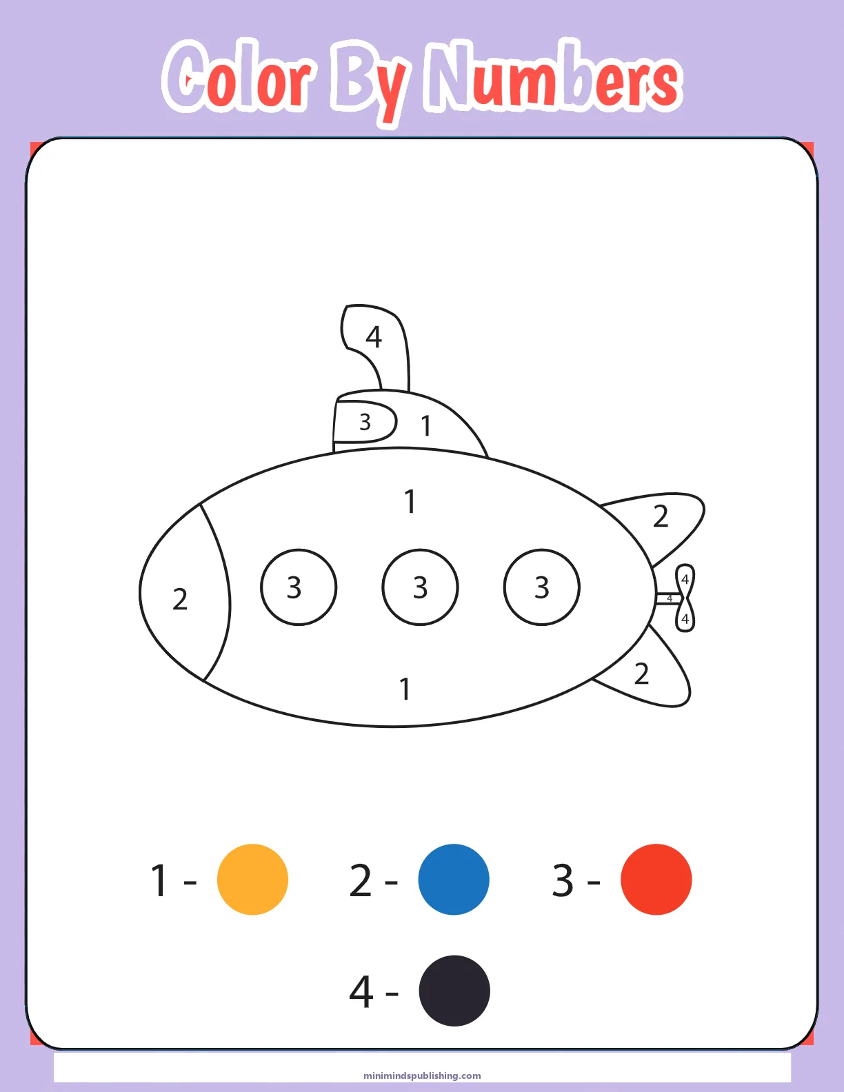 Trace and Color 34 — free printable trace and color activity sheet for ages 4-7