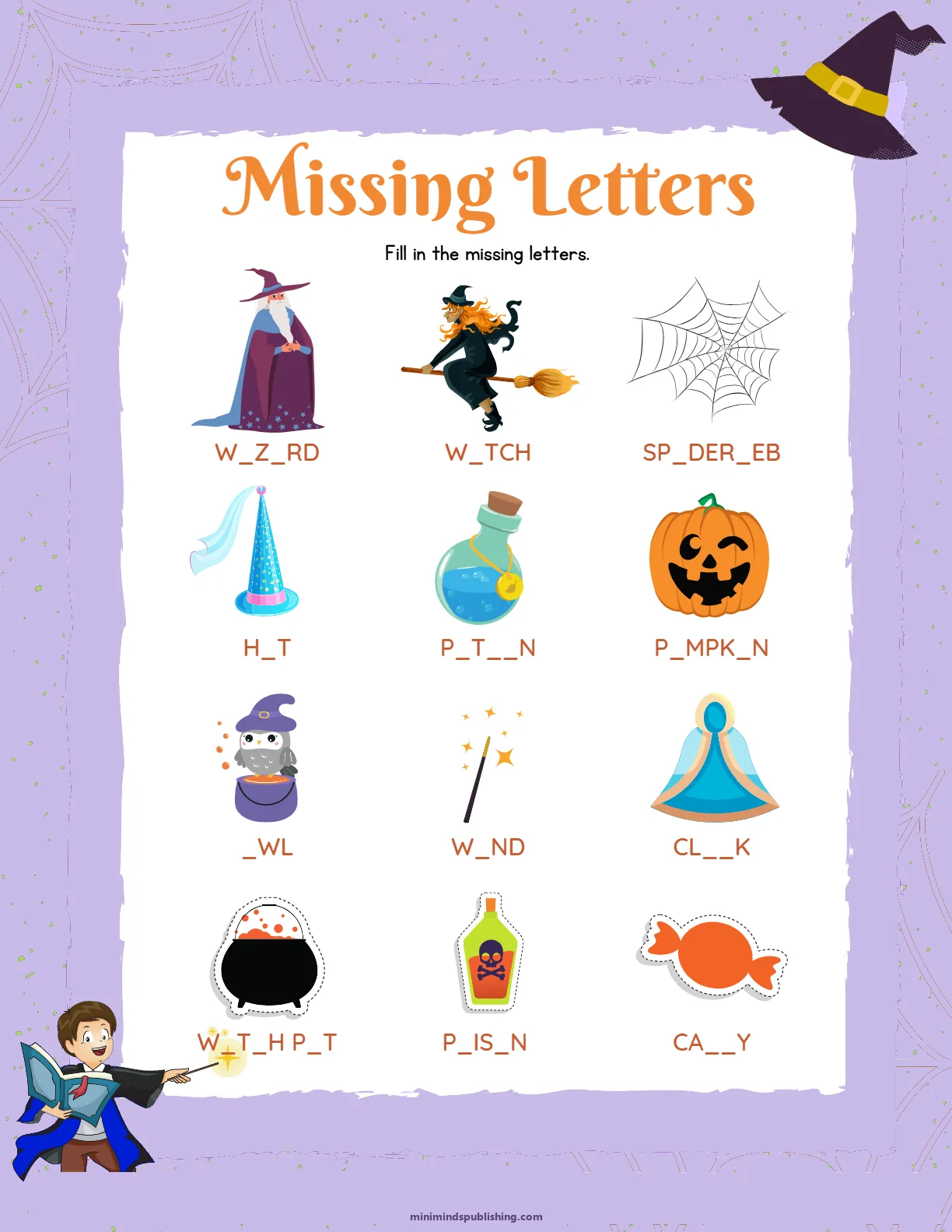 Witches and Wizards 17 — free printable witches and wizards activity sheet for ages 4-7