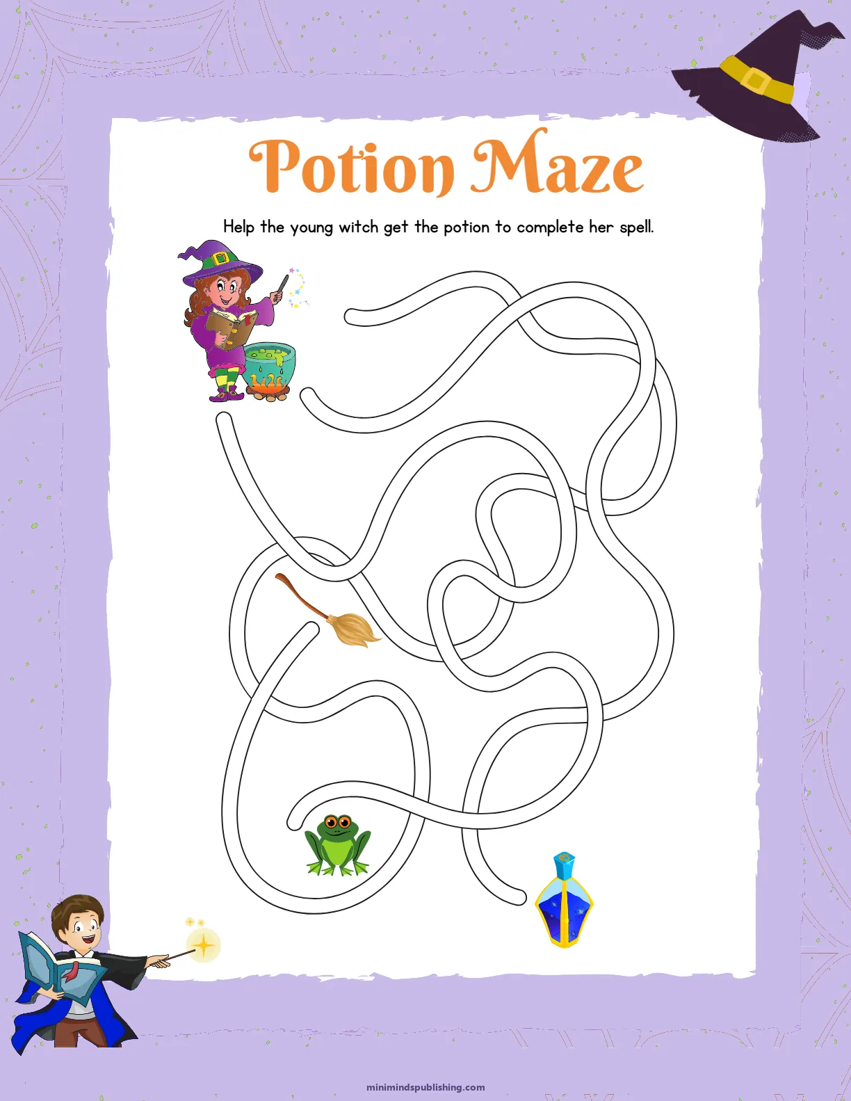Witches and Wizards 25 — free printable witches and wizards activity sheet for ages 4-7