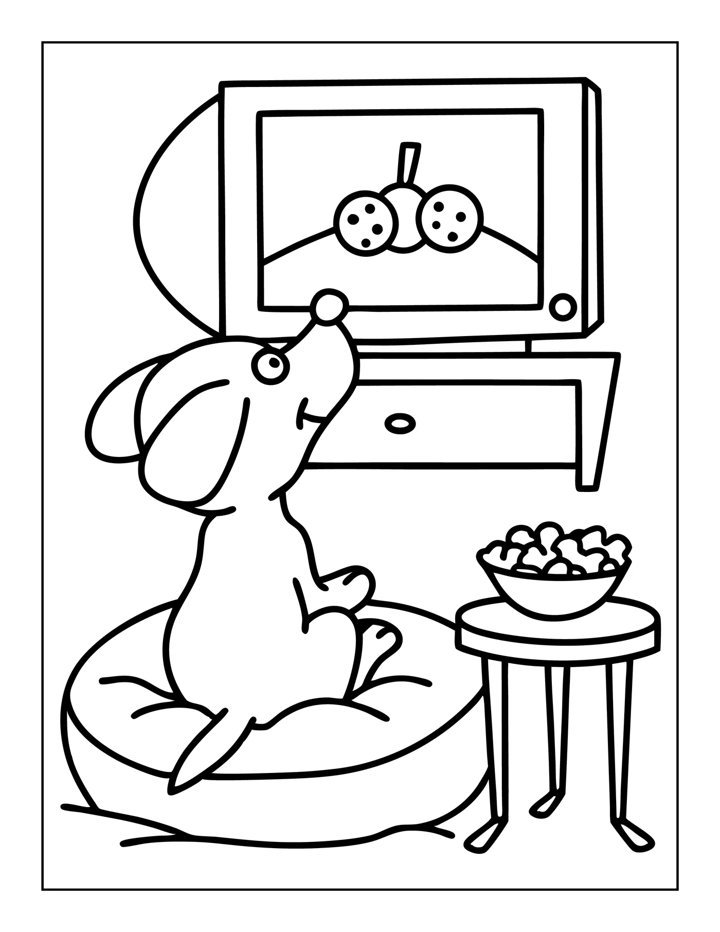 Cute Dogs 7 — free printable cute dogs coloring page for kids