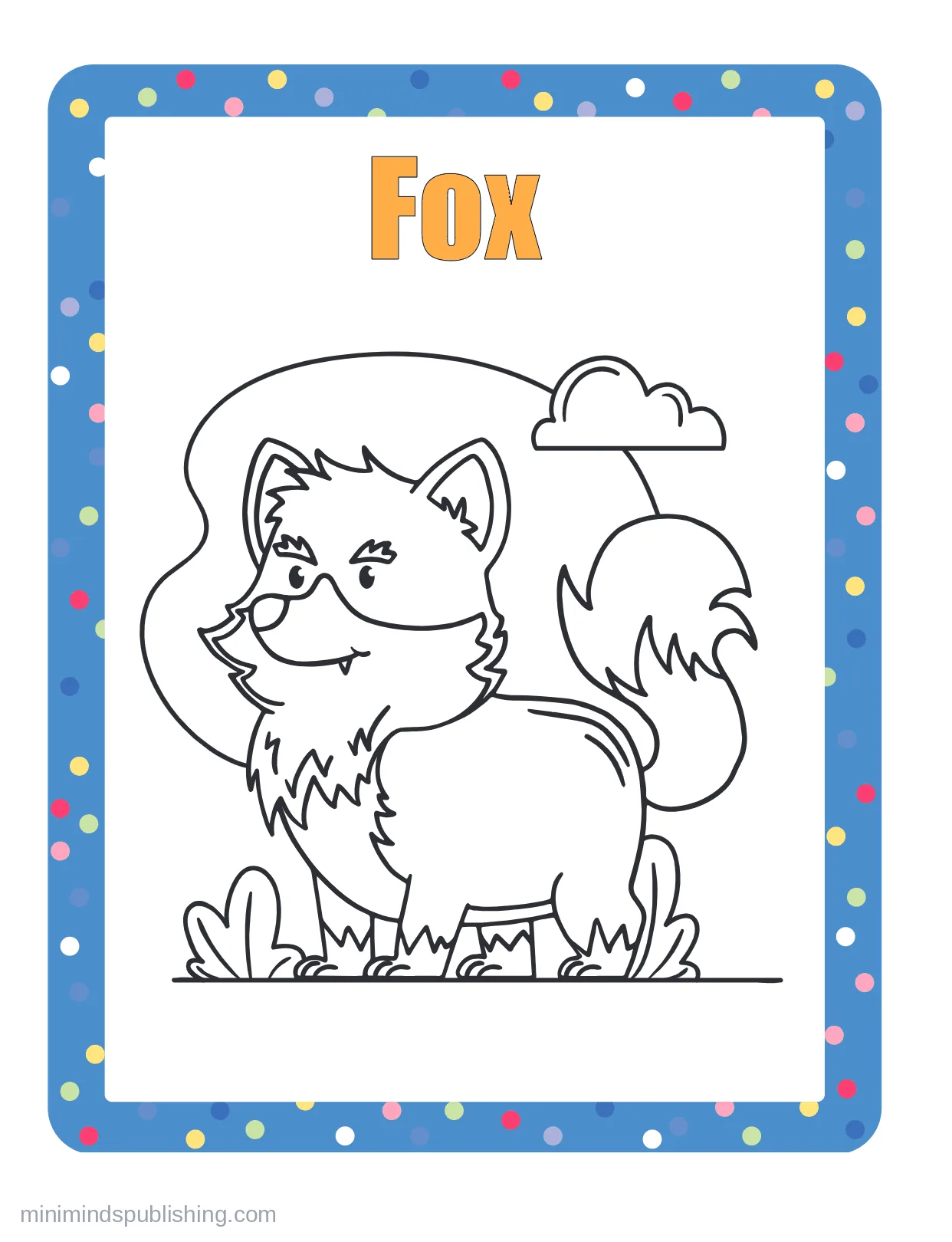 100 Animals to Color 5 — free printable animals coloring page for kids