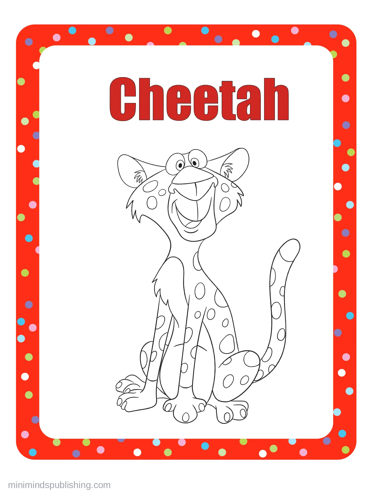 100 Animals to Color 63 — free printable animals coloring page for kids