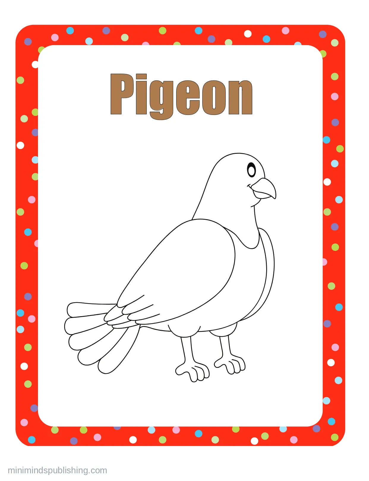 100 Animals to Color 71 — free printable animals coloring page for kids