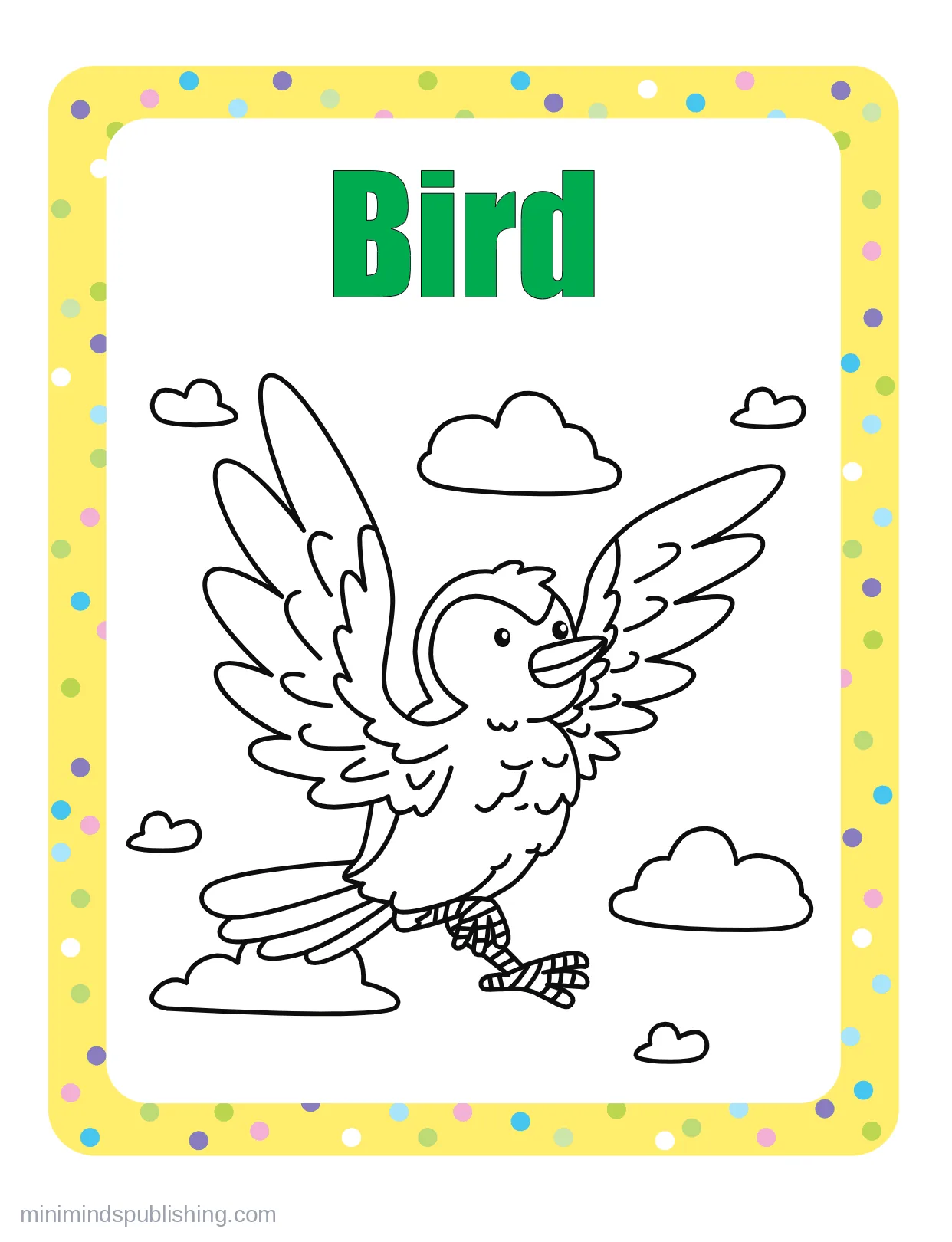 100 Animals to Color 73 — free printable animals coloring page for kids