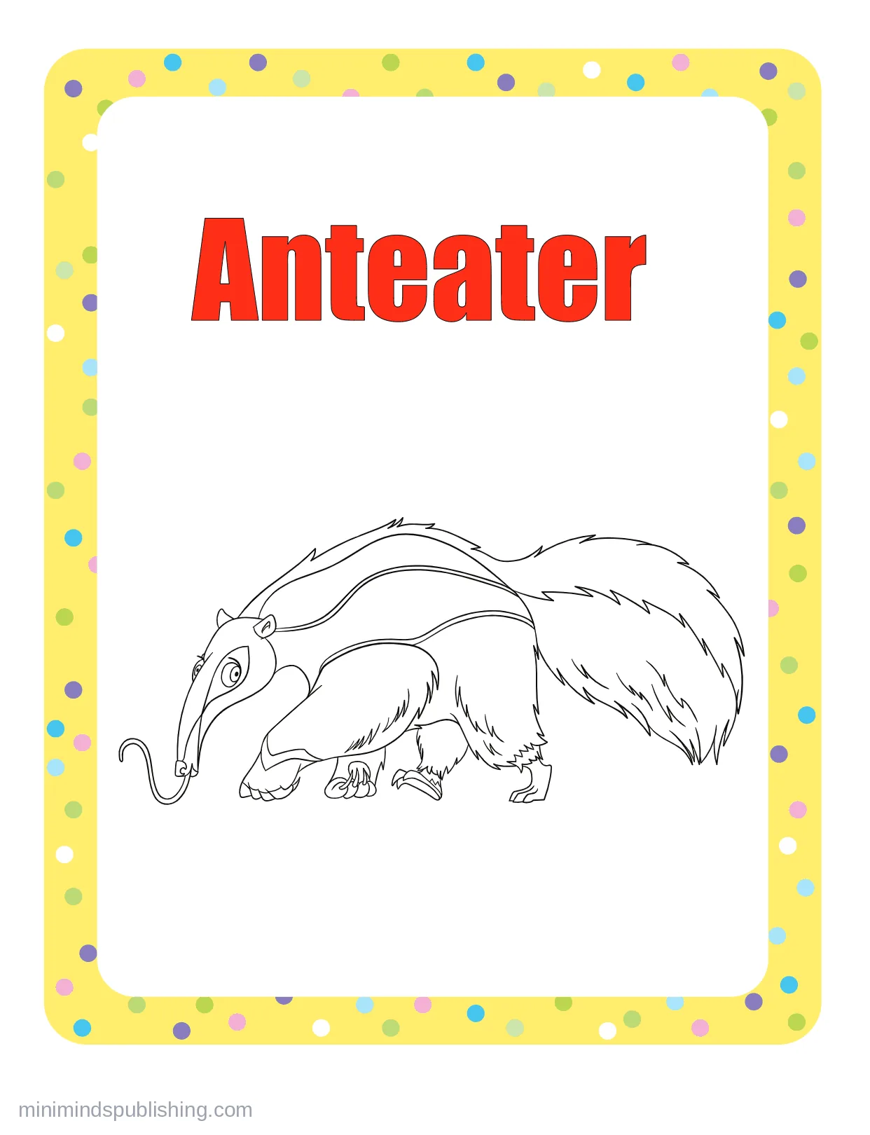 100 Animals to Color 89 — free printable animals coloring page for kids