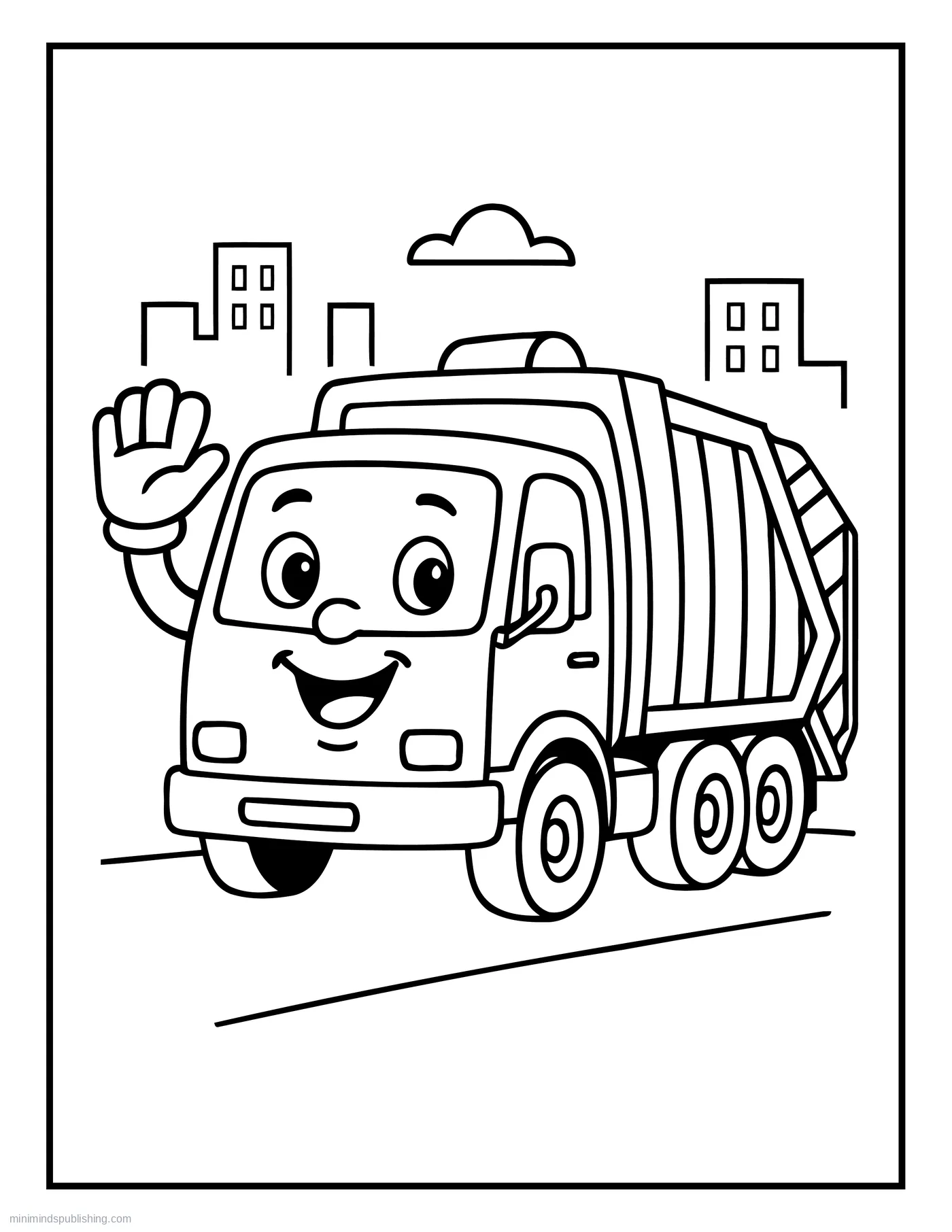 First Vehicle Coloring Page 18 โ free printable first vehicles coloring page for kids